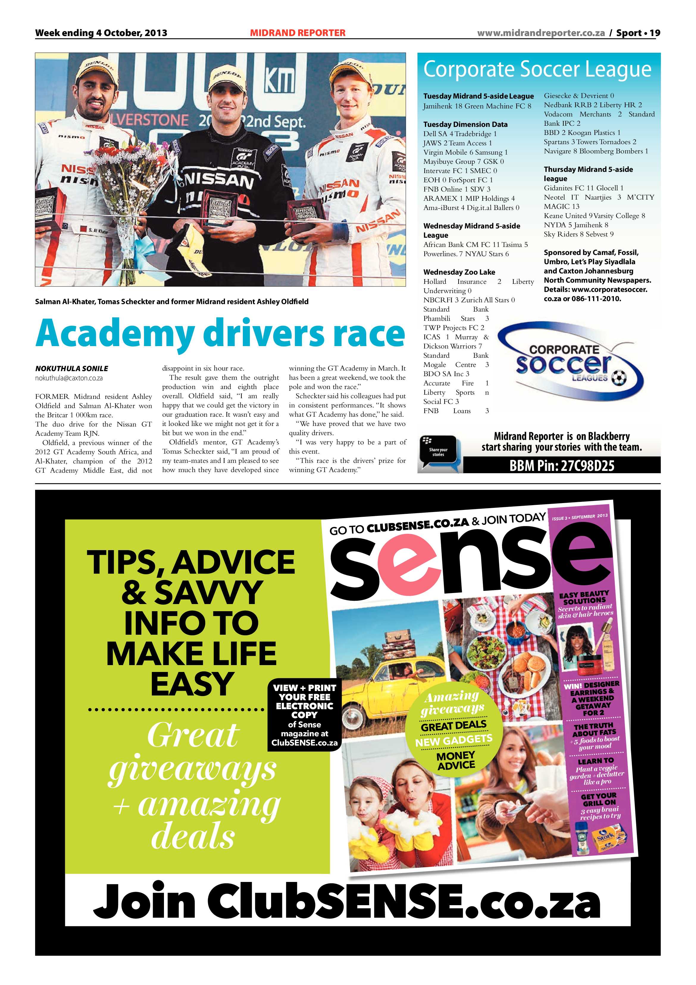 Midrand Reporter 04 October 2013 page 19