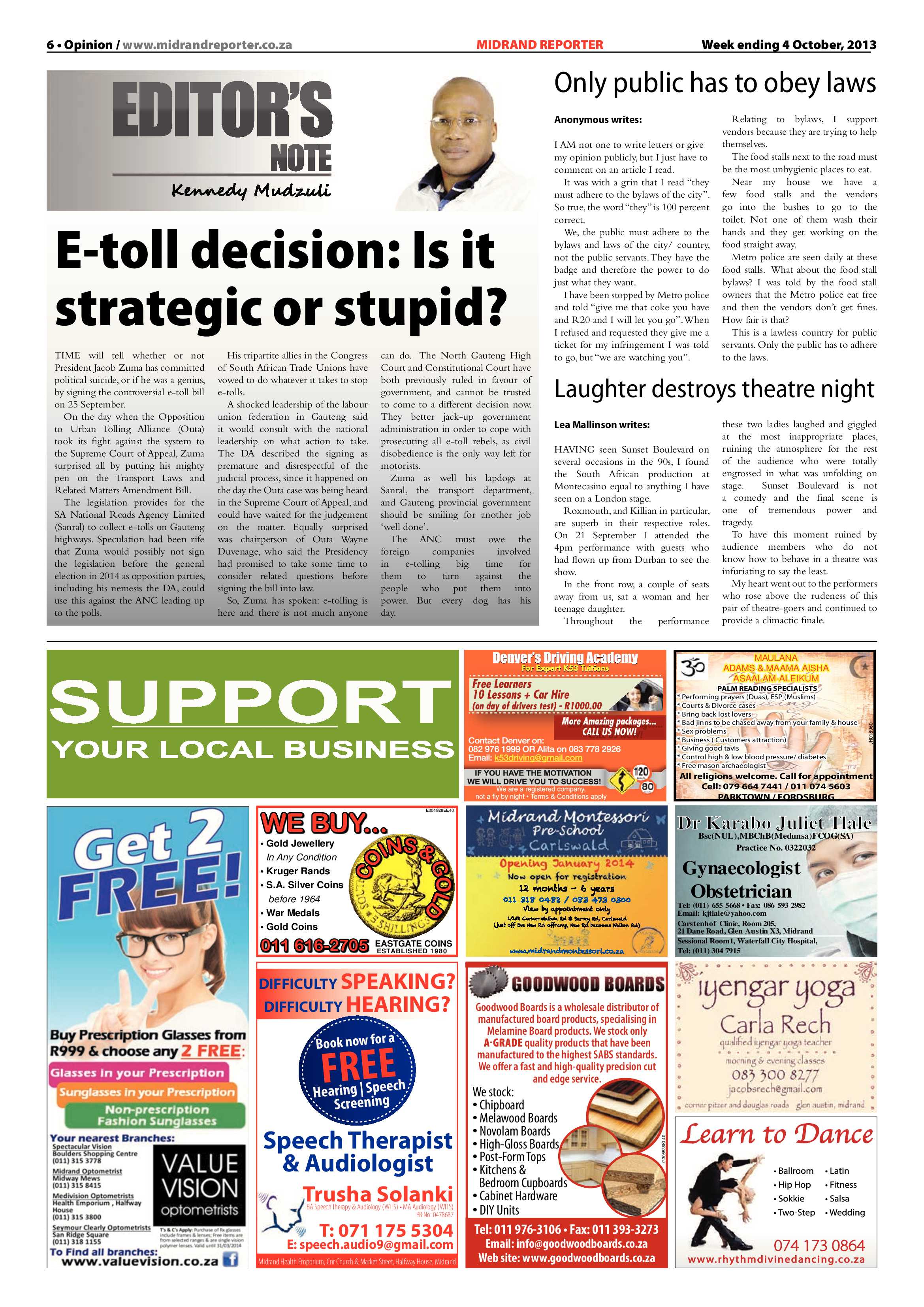 Midrand Reporter 04 October 2013 page 6