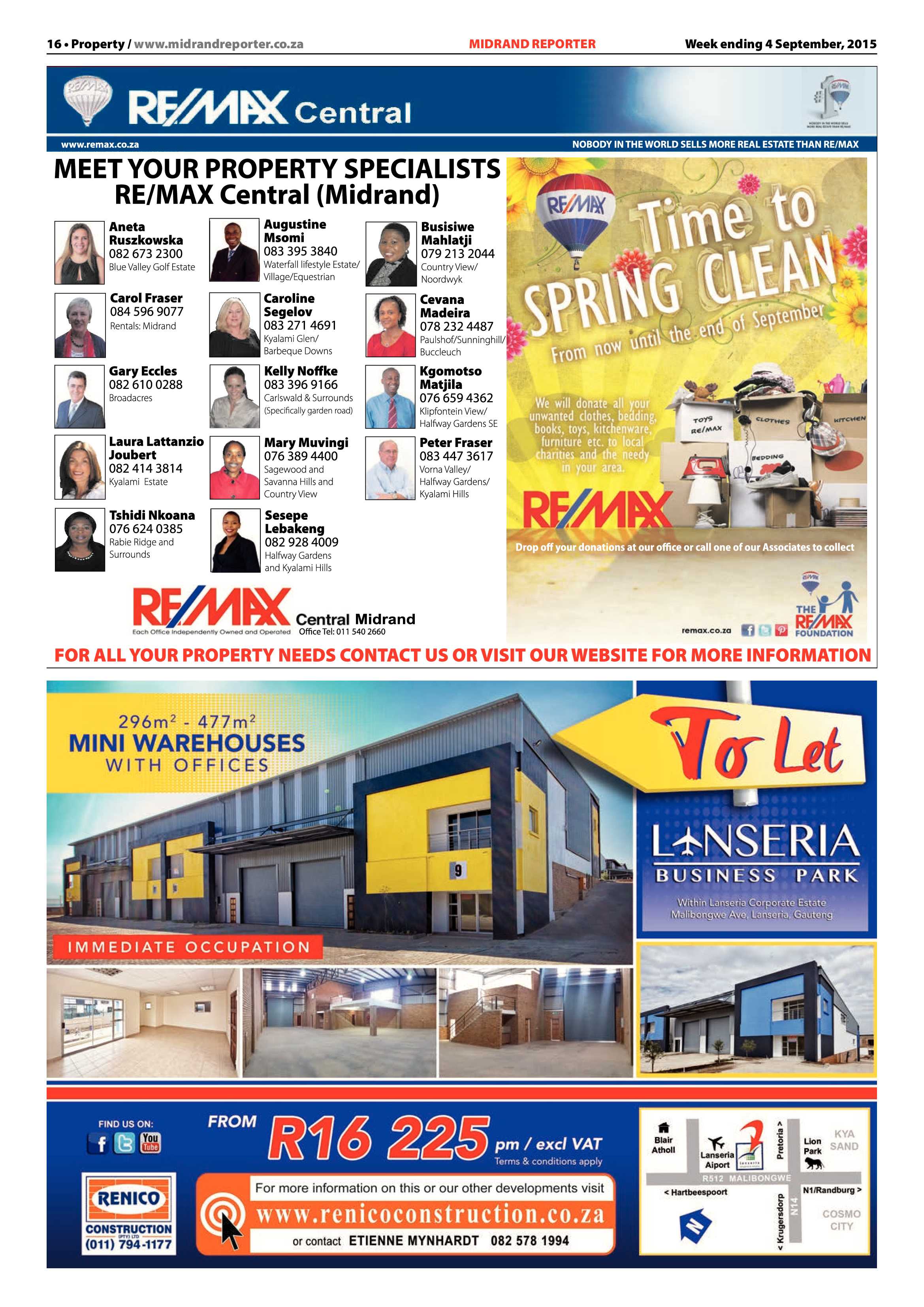 Midrand Reporter 04 September 2015 page 16