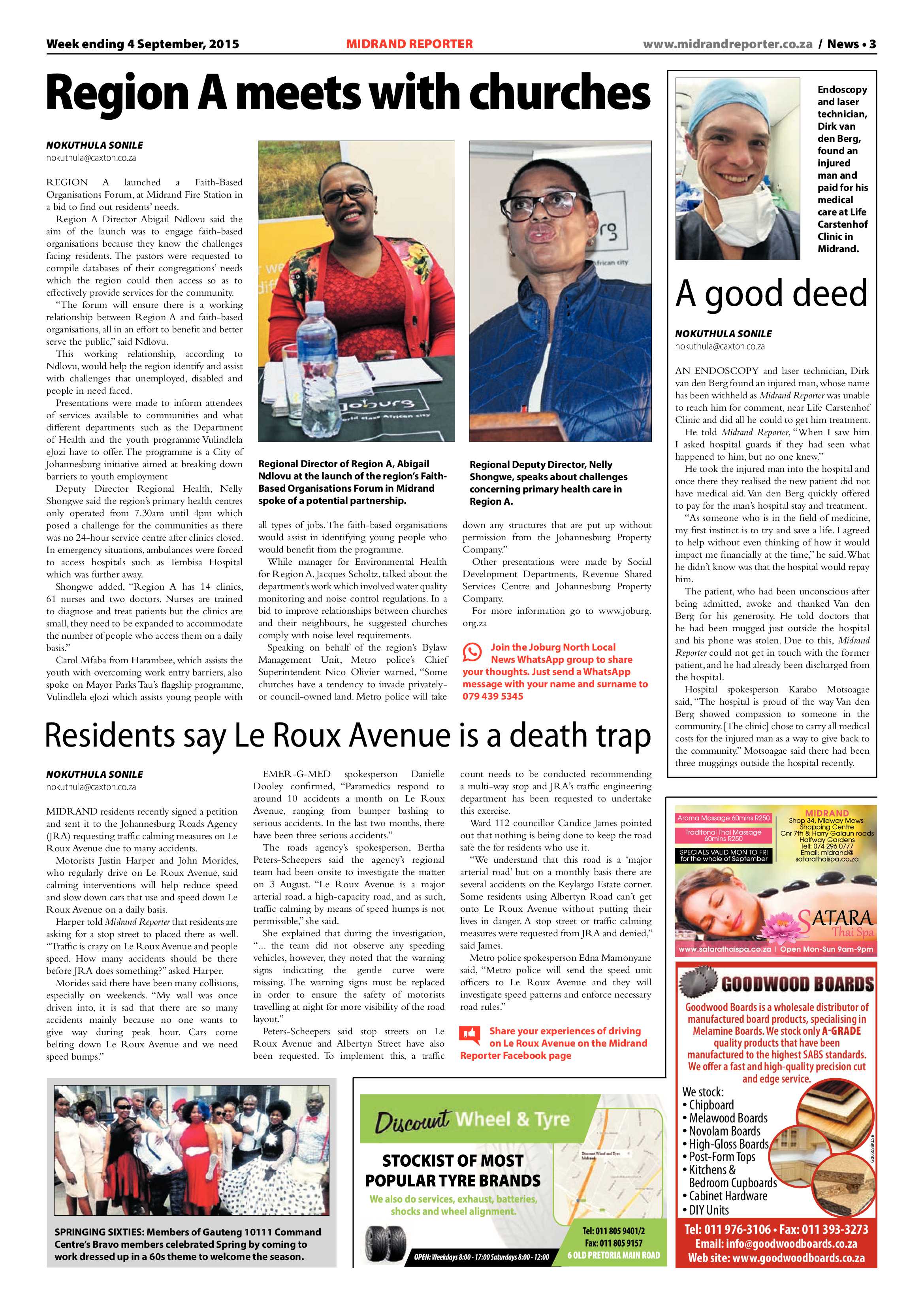 Midrand Reporter 04 September 2015 page 3