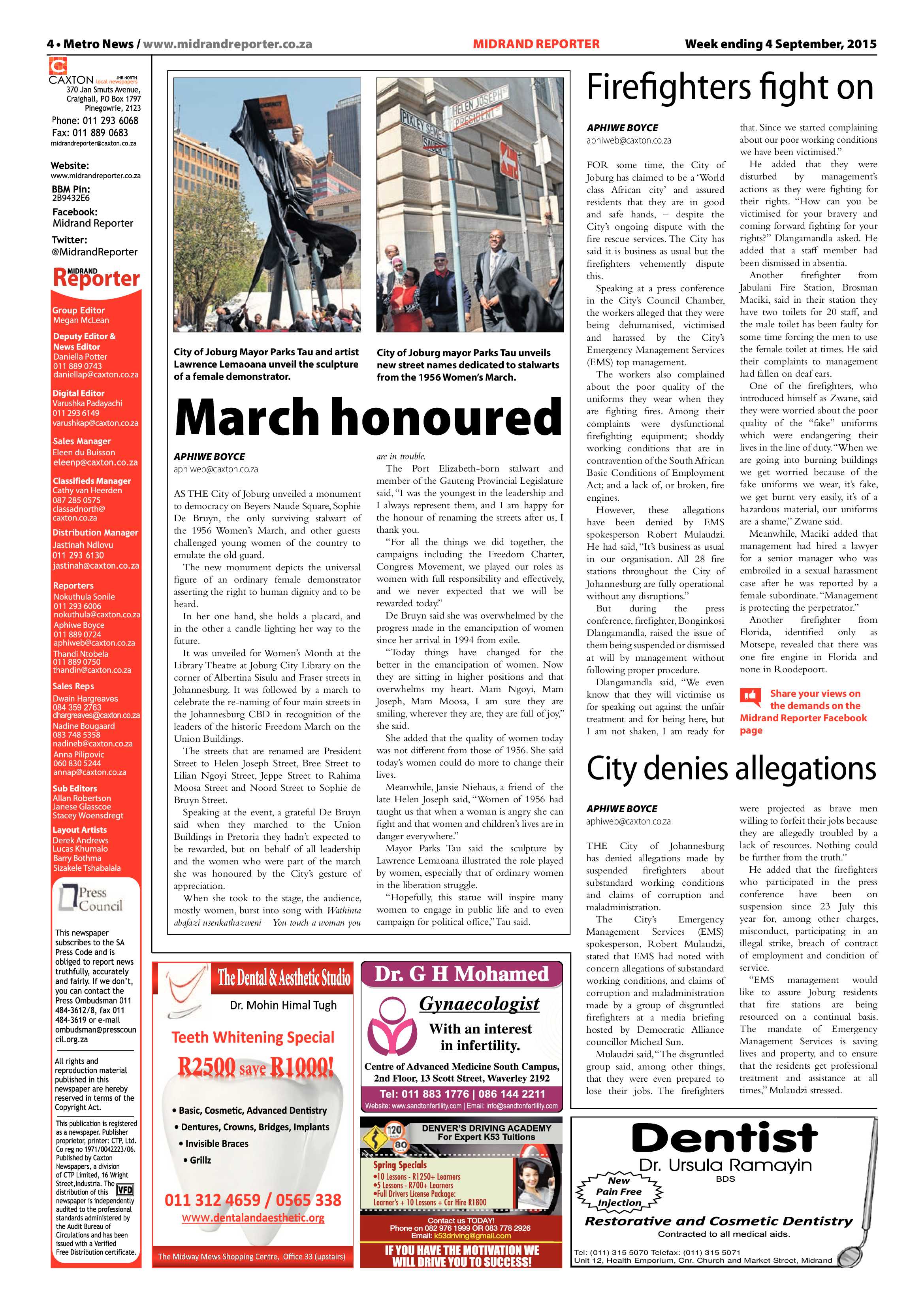 Midrand Reporter 04 September 2015 page 4