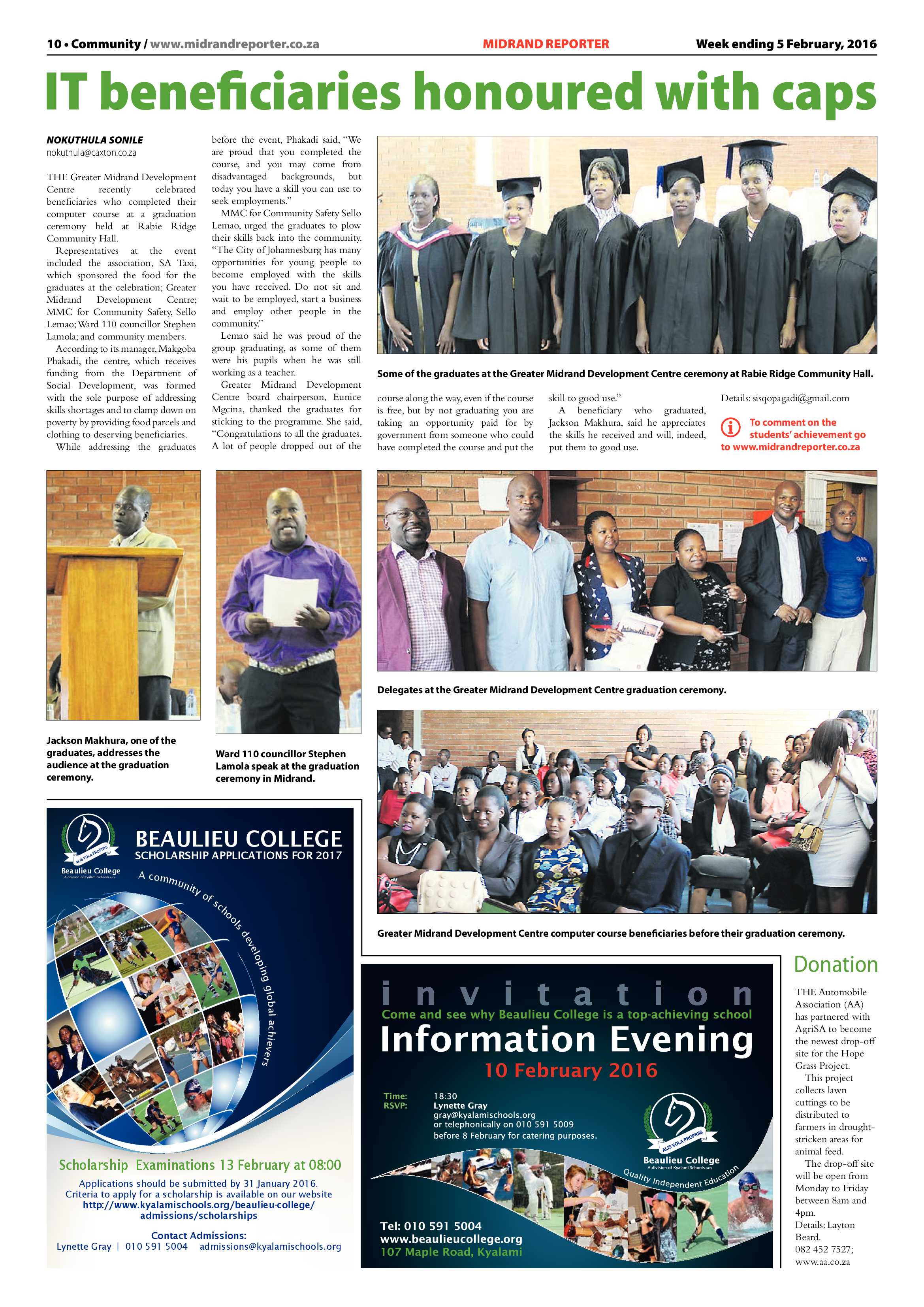 Midrand Reporter 05 February 2016 page 10