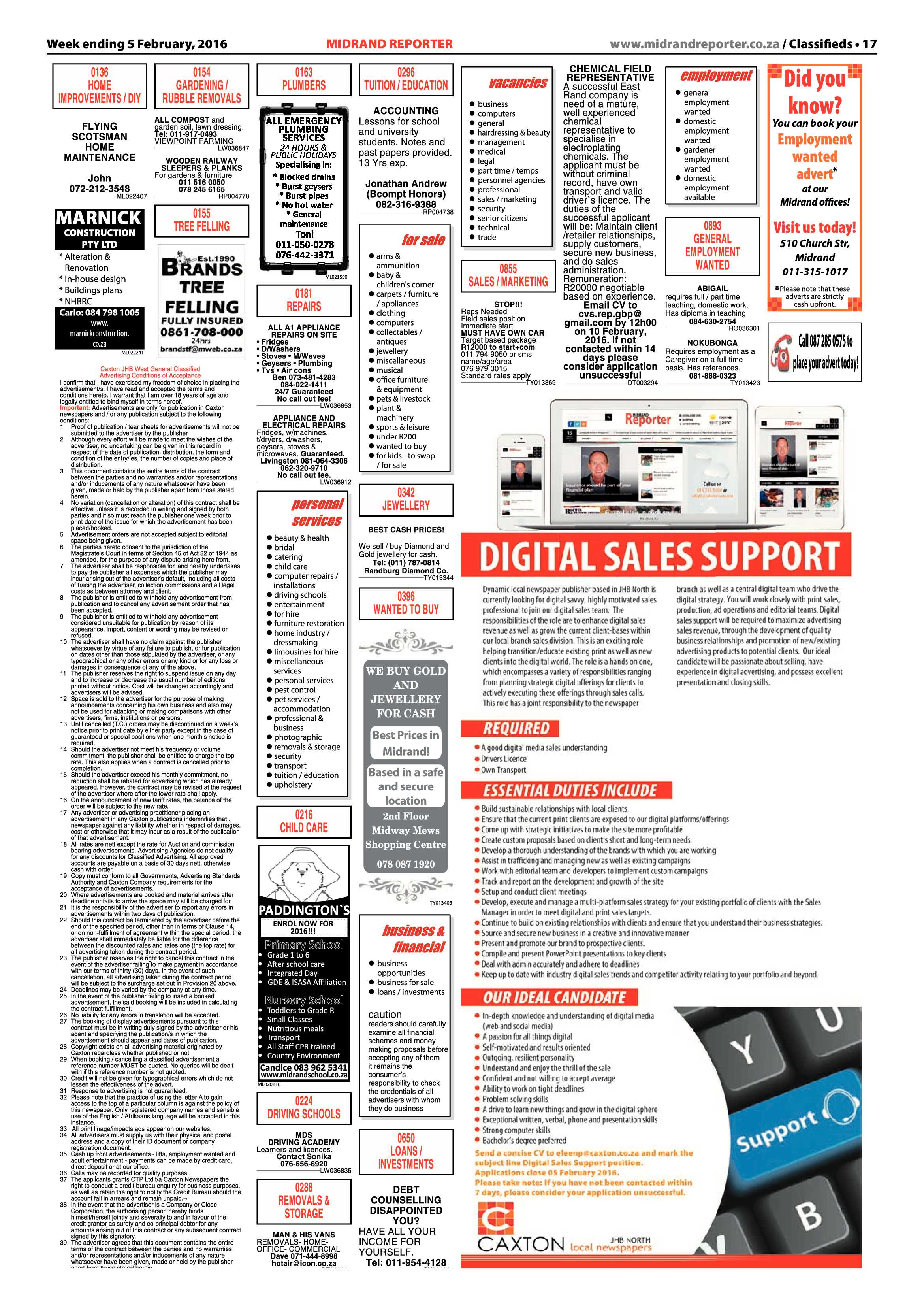 Midrand Reporter 05 February 2016 page 17