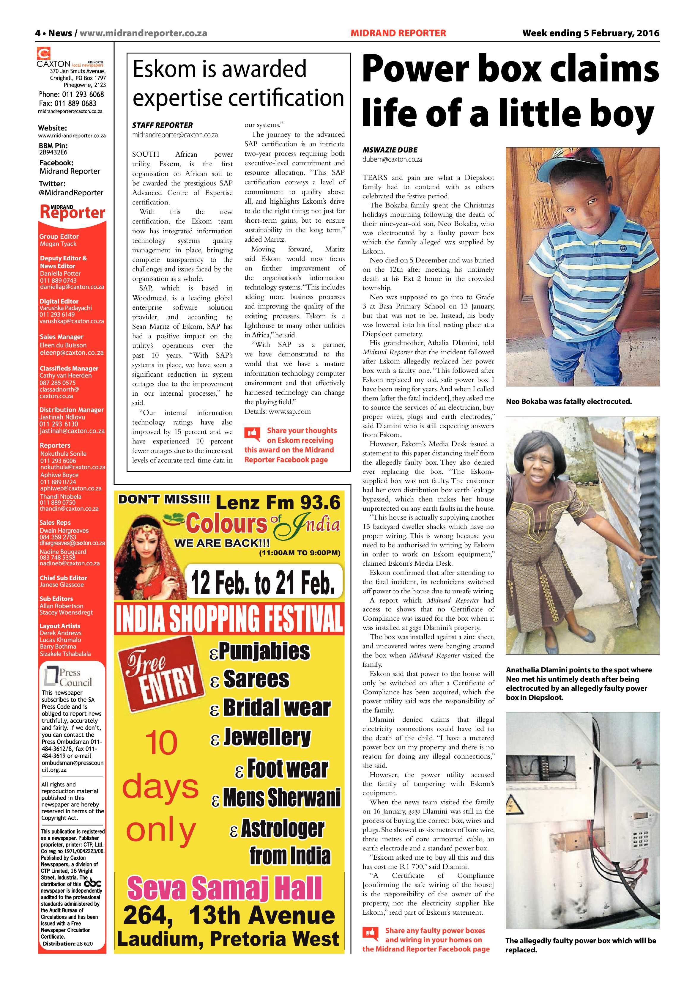 Midrand Reporter 05 February 2016 page 4