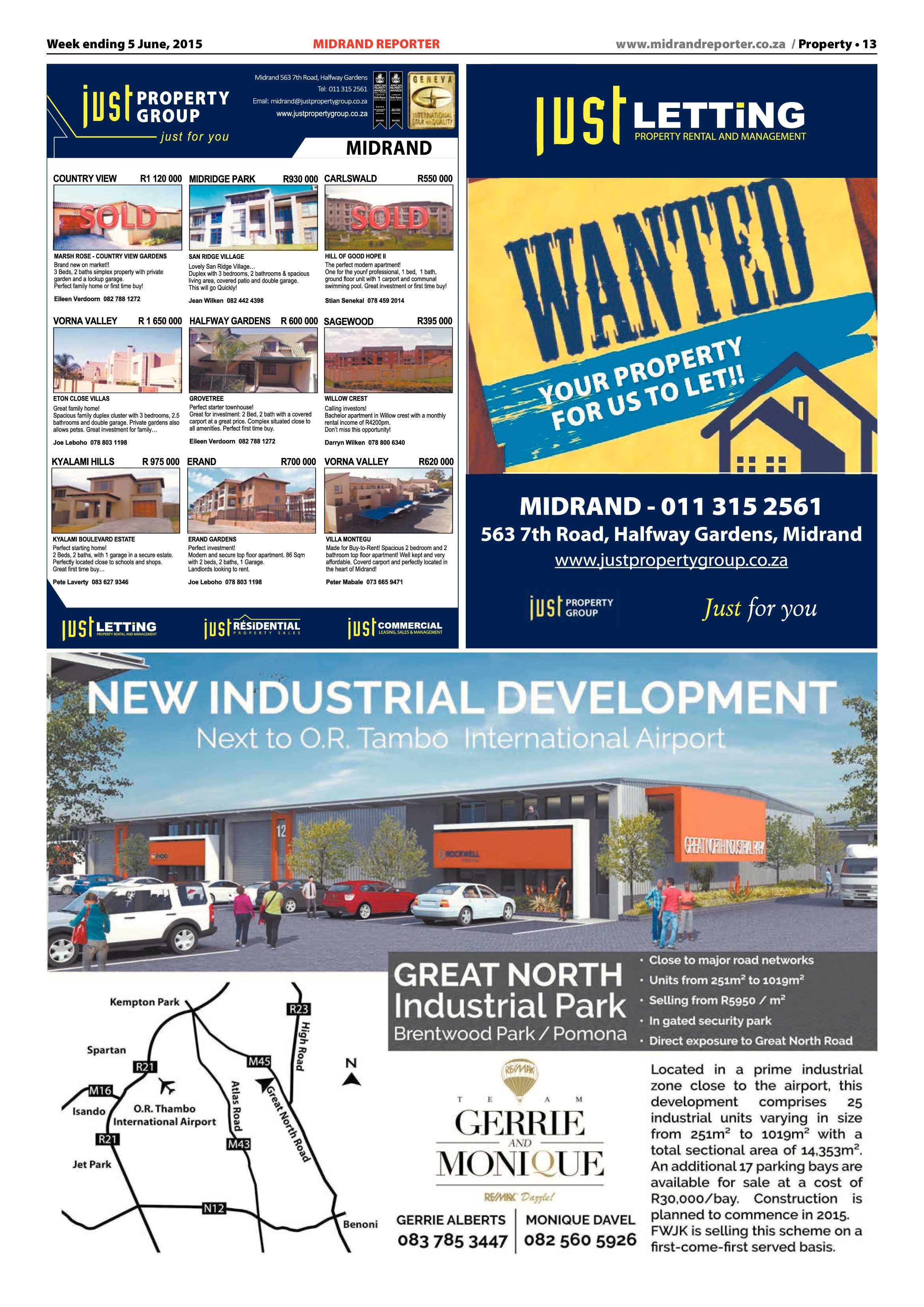 Midrand Reporter 05 June 2015 page 13