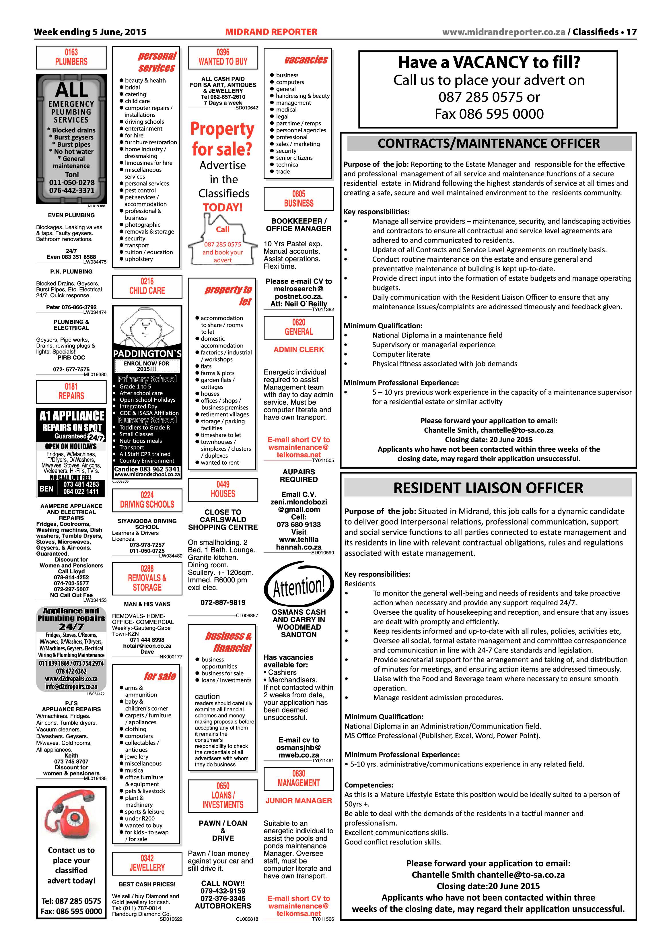 Midrand Reporter 05 June 2015 page 17