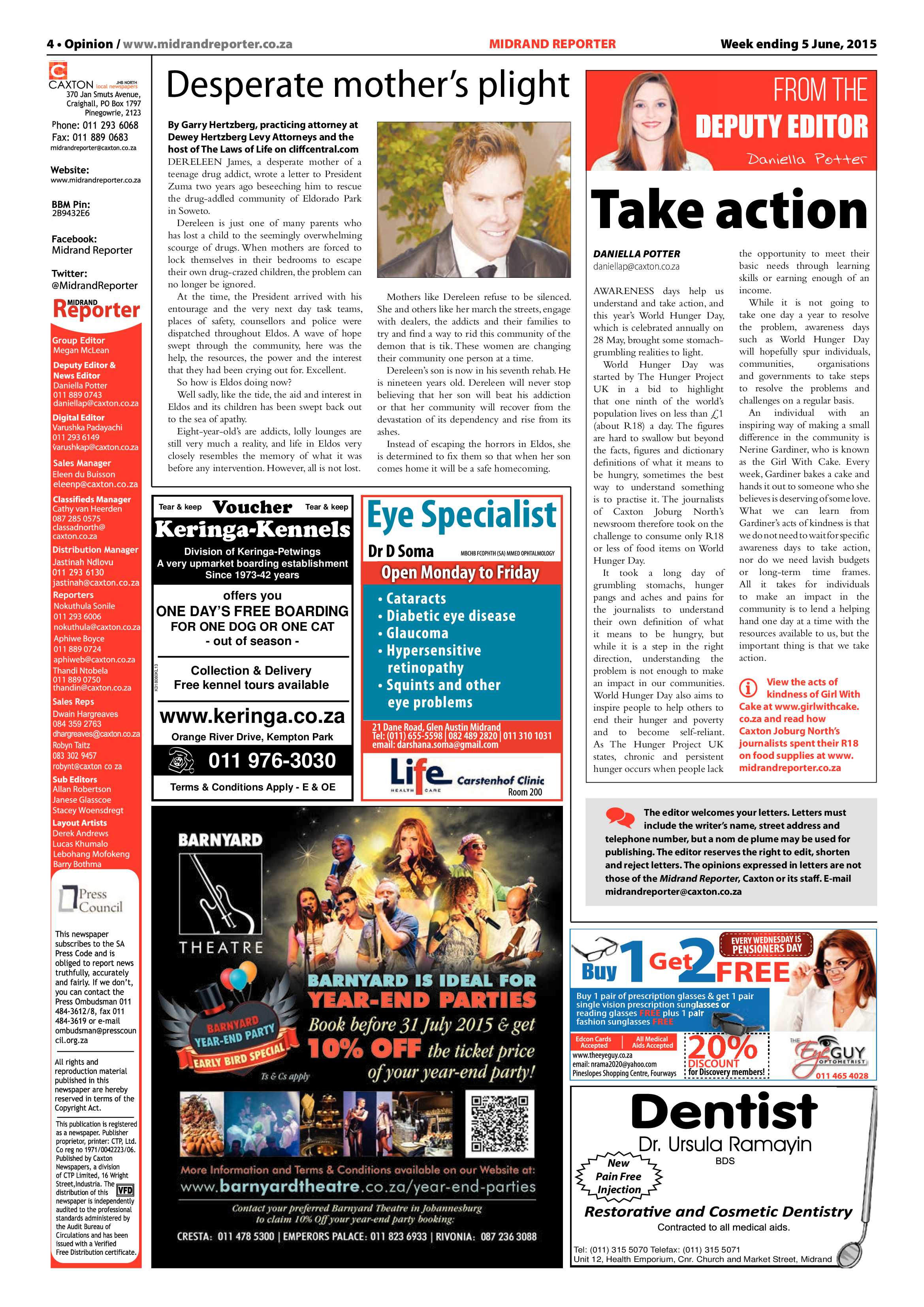Midrand Reporter 05 June 2015 page 4
