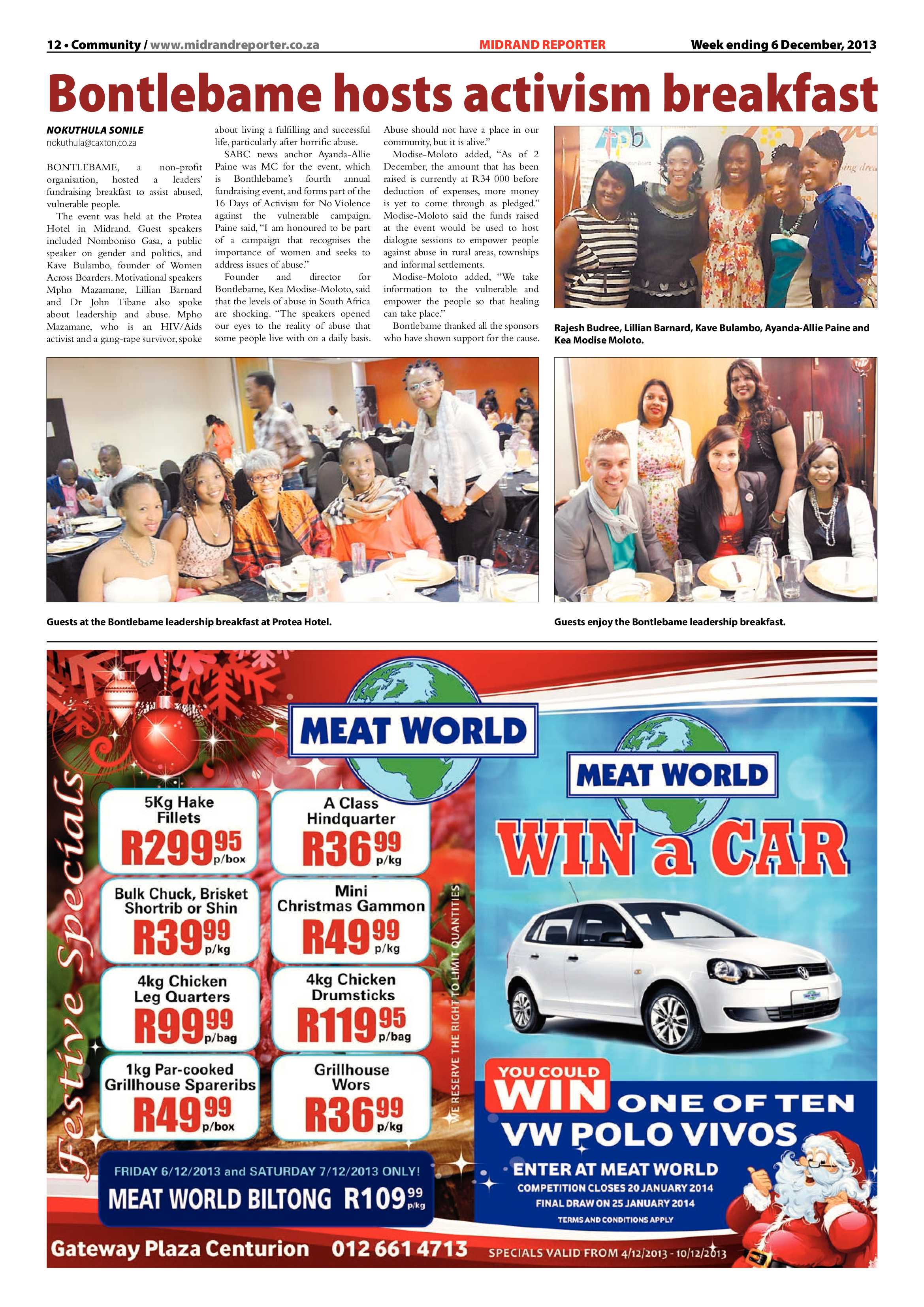 Midrand Reporter 06 December 2013 page 12