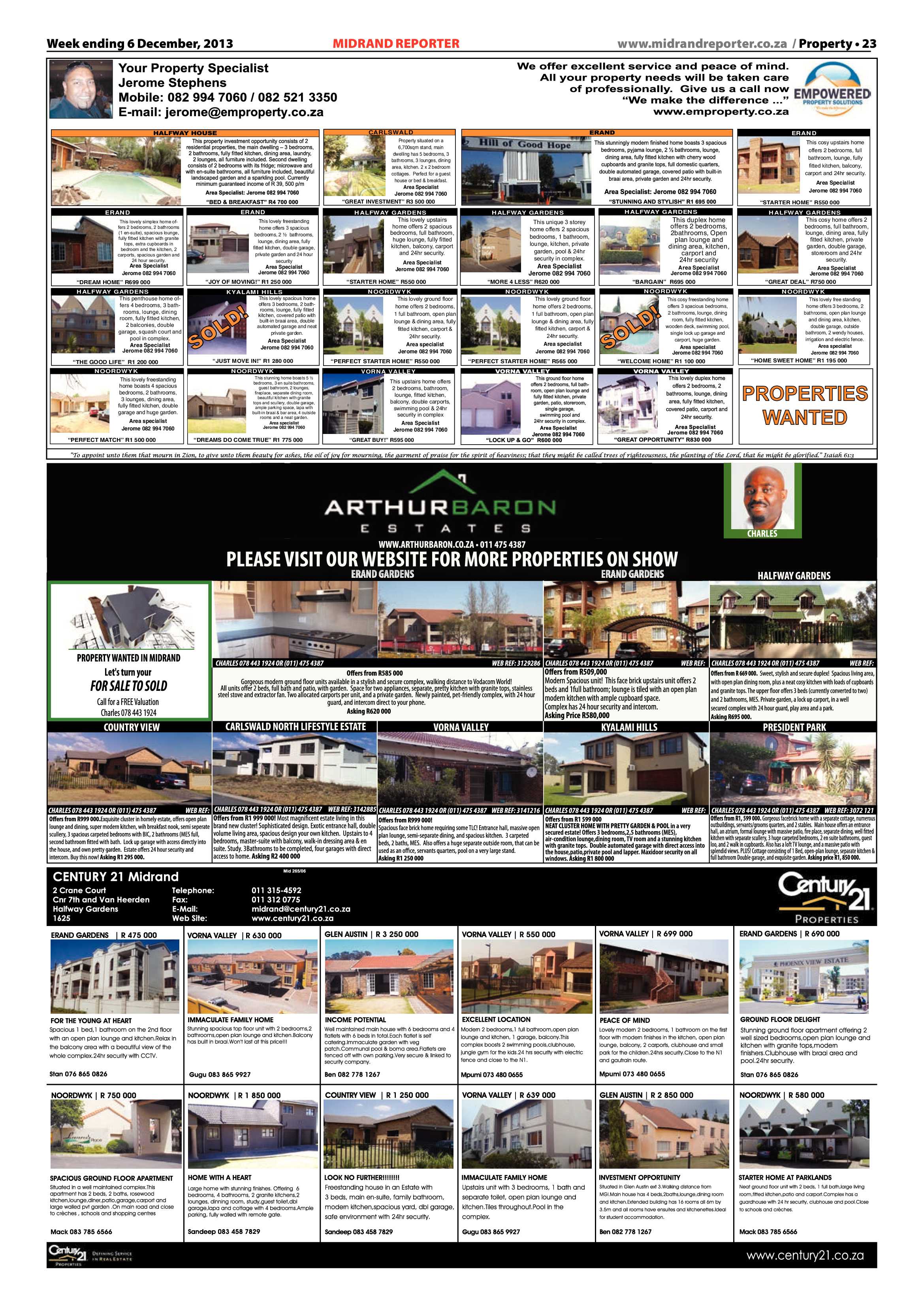 Midrand Reporter 06 December 2013 page 23