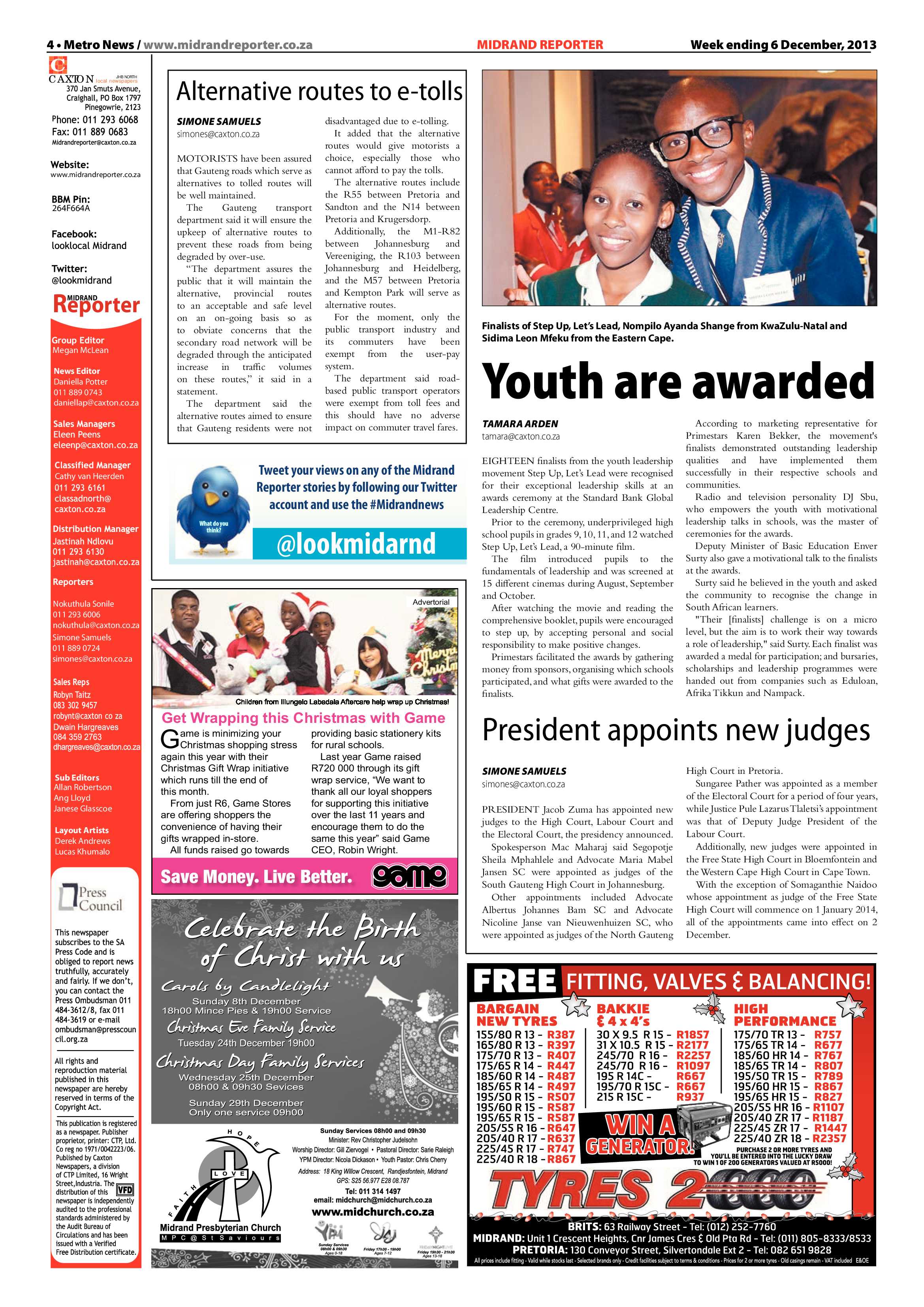 Midrand Reporter 06 December 2013 page 4