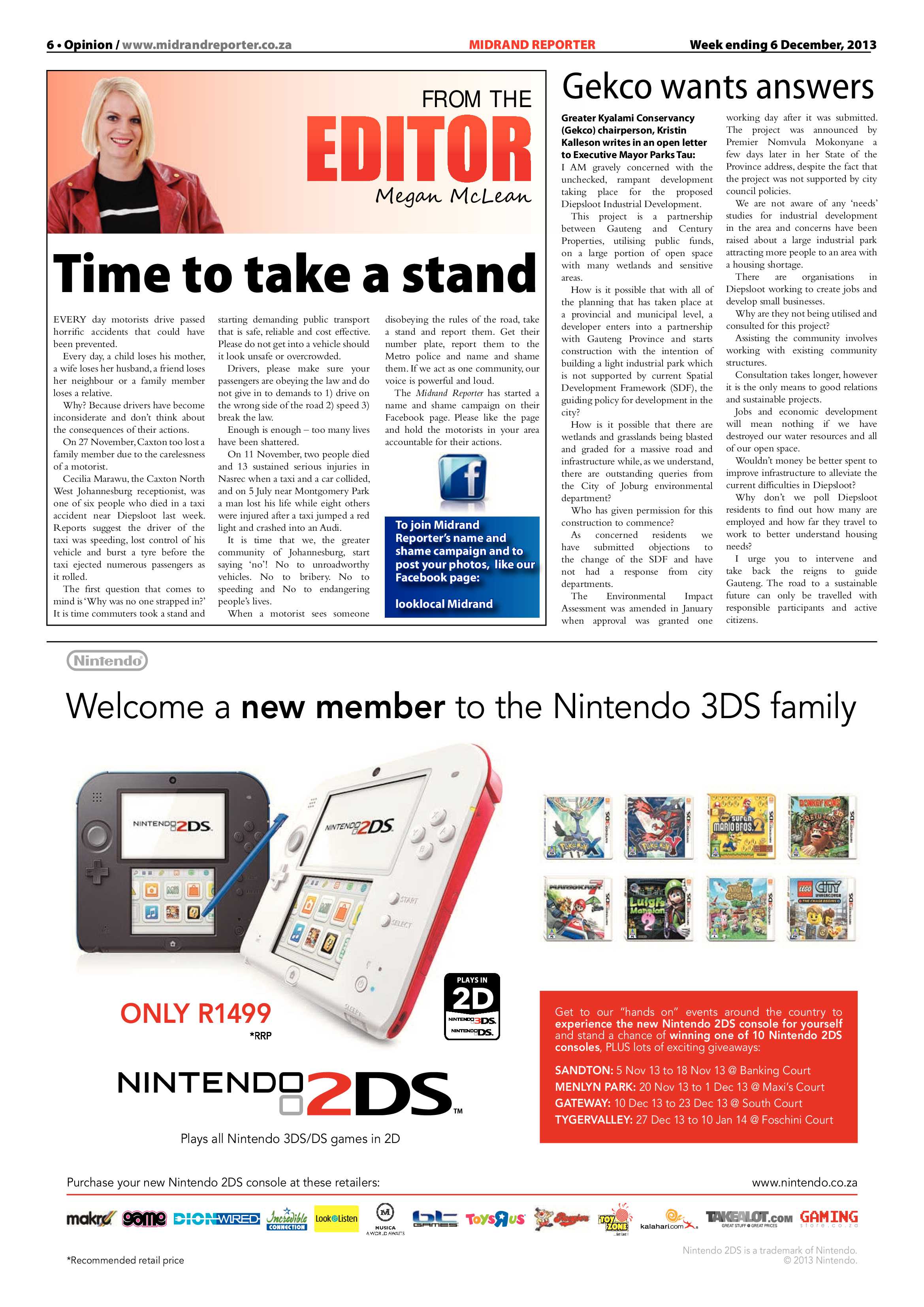 Midrand Reporter 06 December 2013 page 6