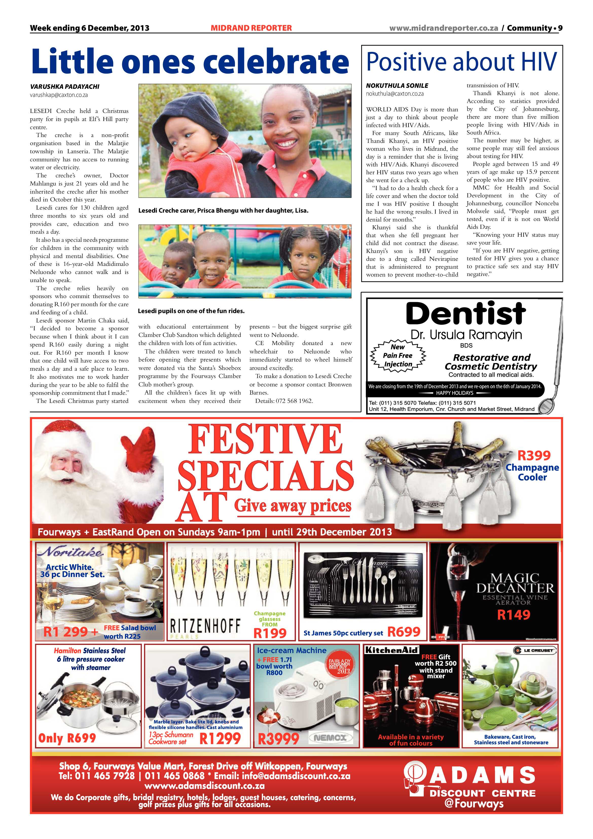 Midrand Reporter 06 December 2013 page 9
