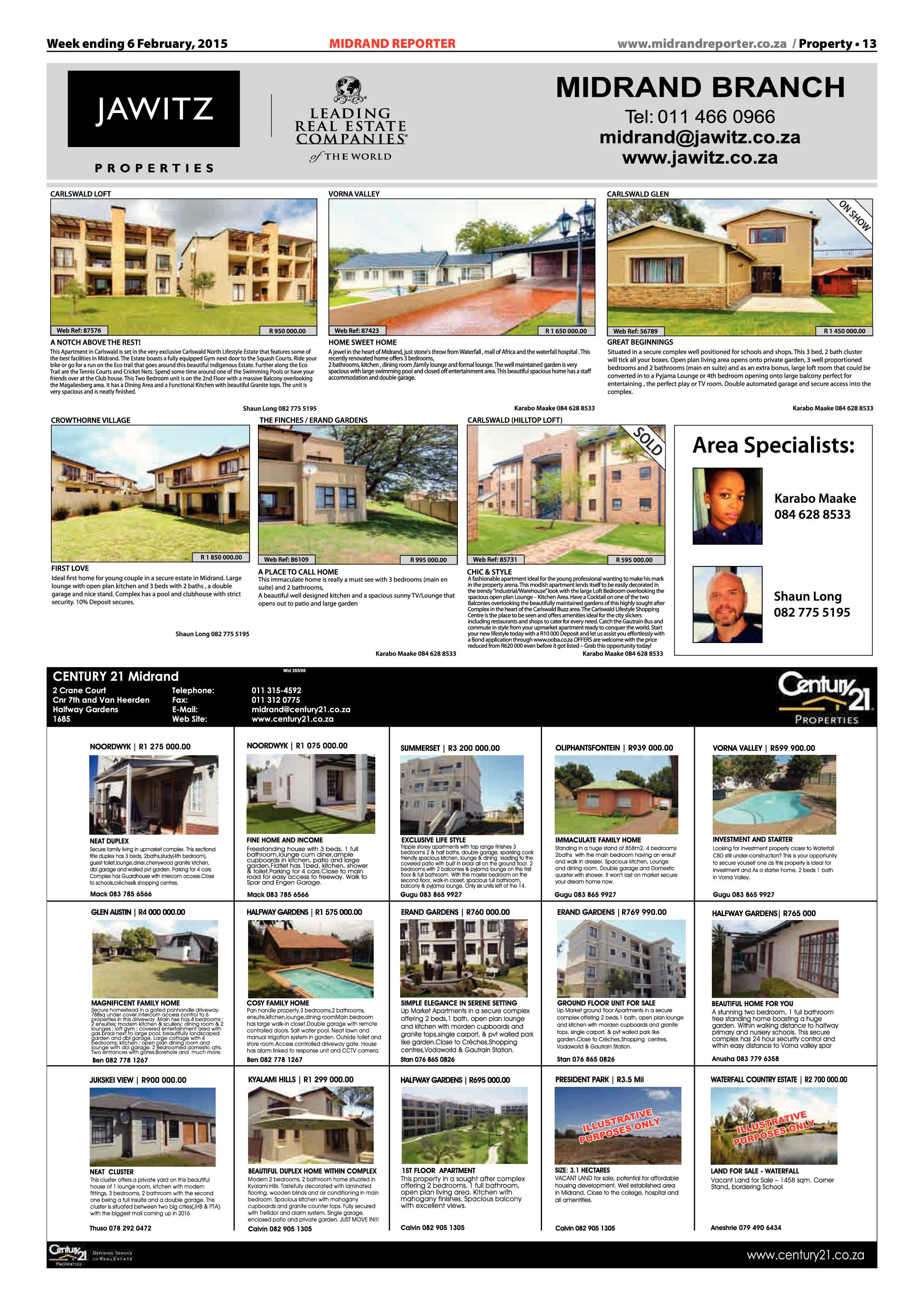 Midrand Reporter 06 February 2015 page 13