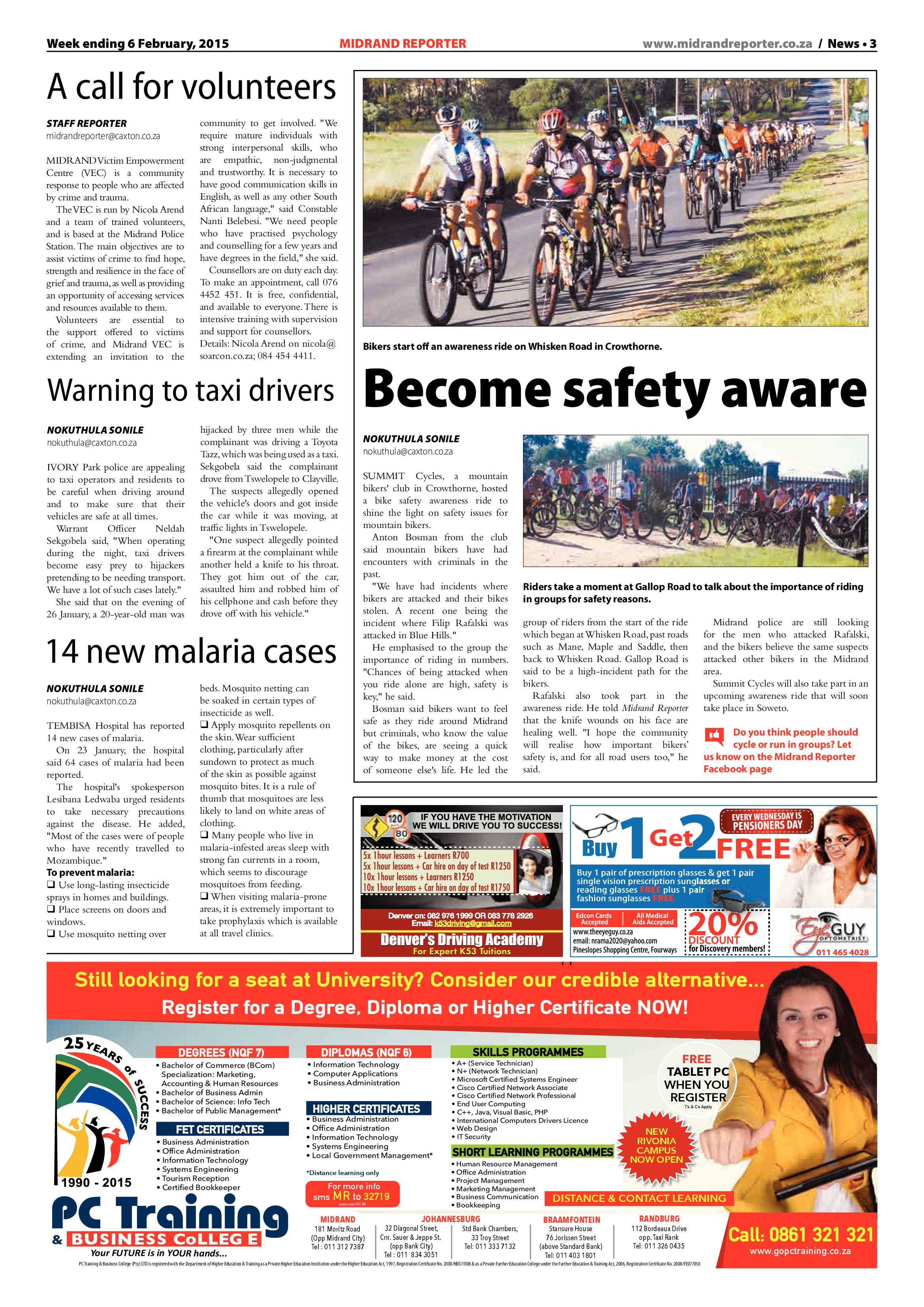 Midrand Reporter 06 February 2015 page 3