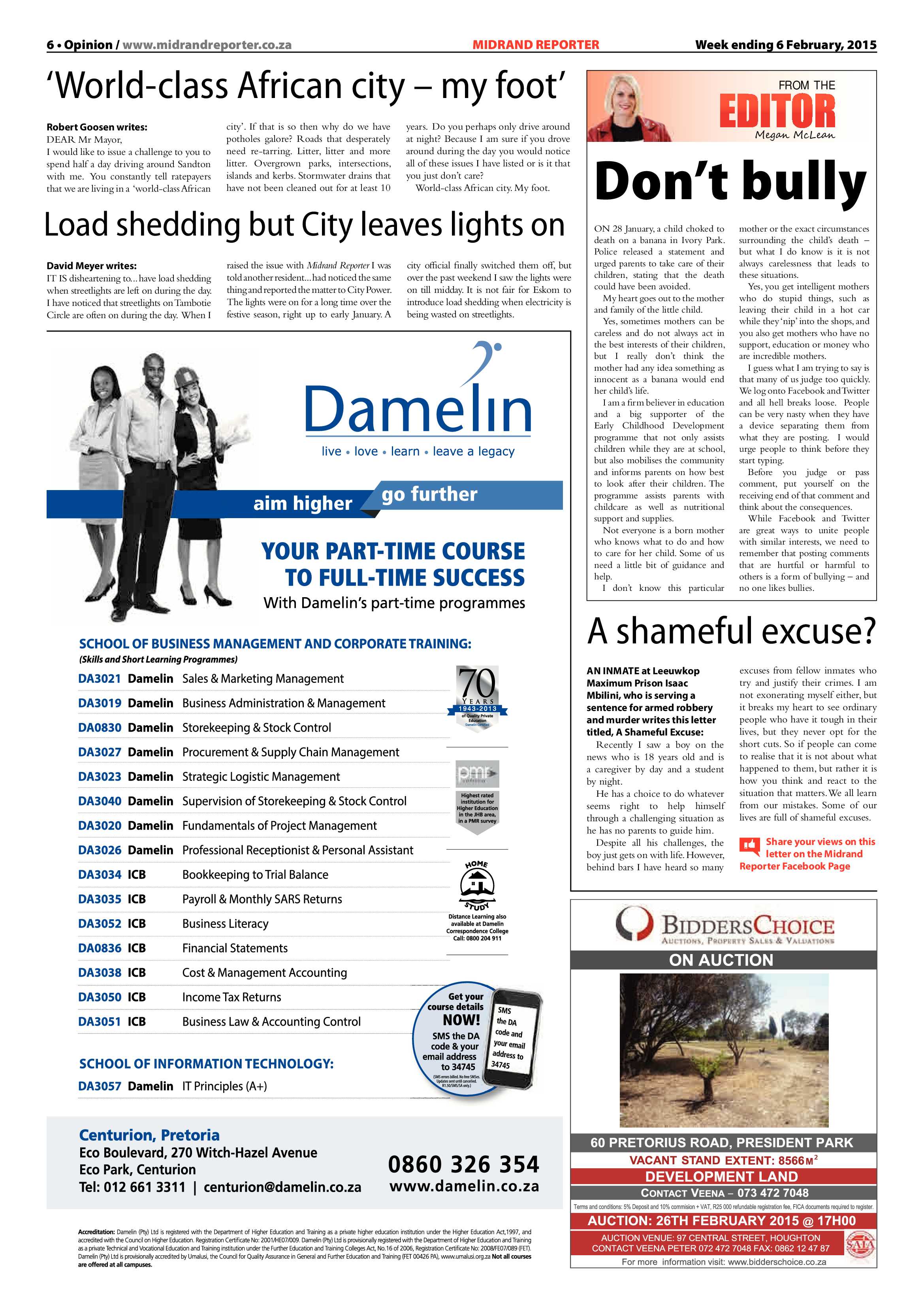 Midrand Reporter 06 February 2015 page 6
