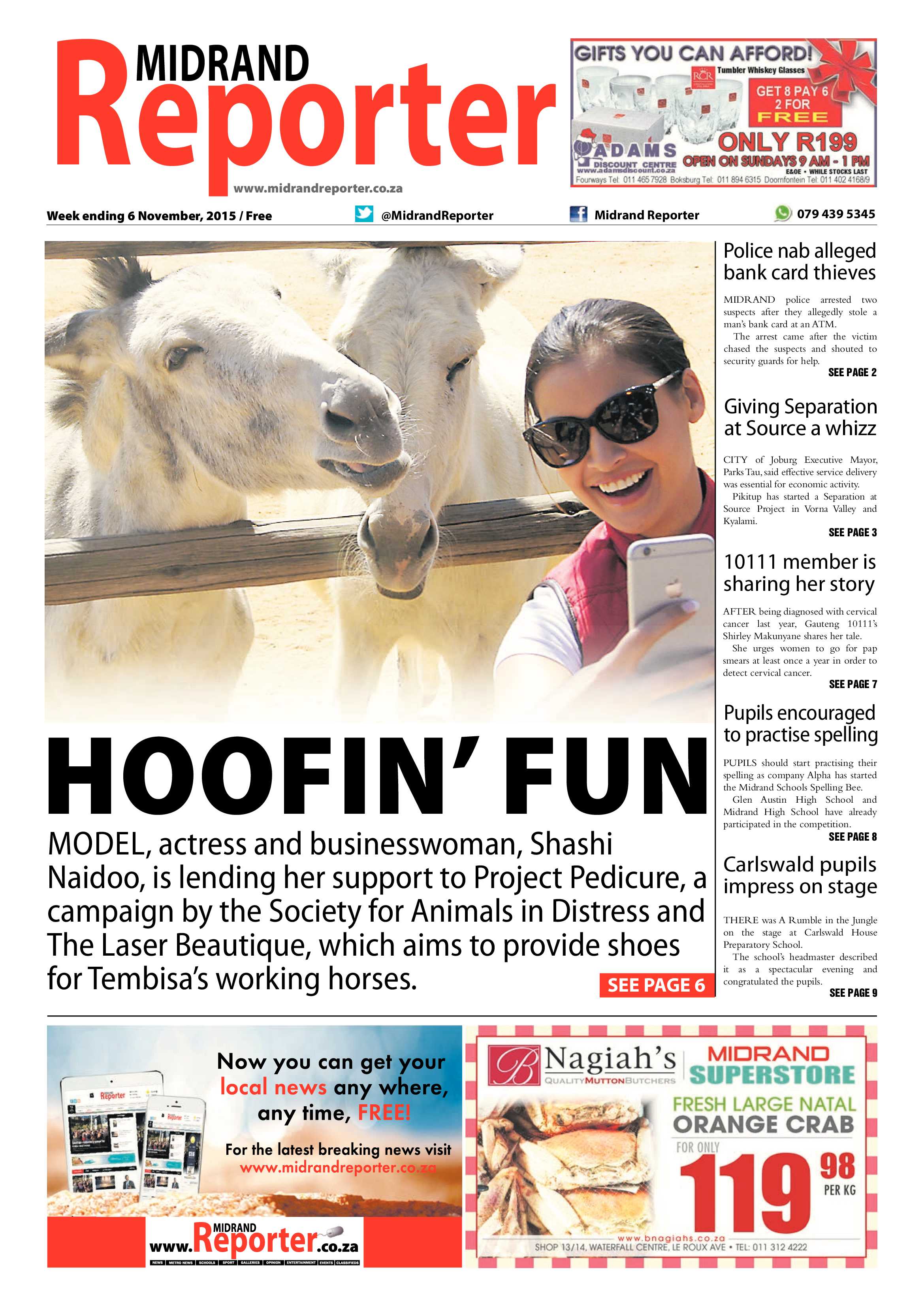 Midrand Reporter 06 November 2015 page 1