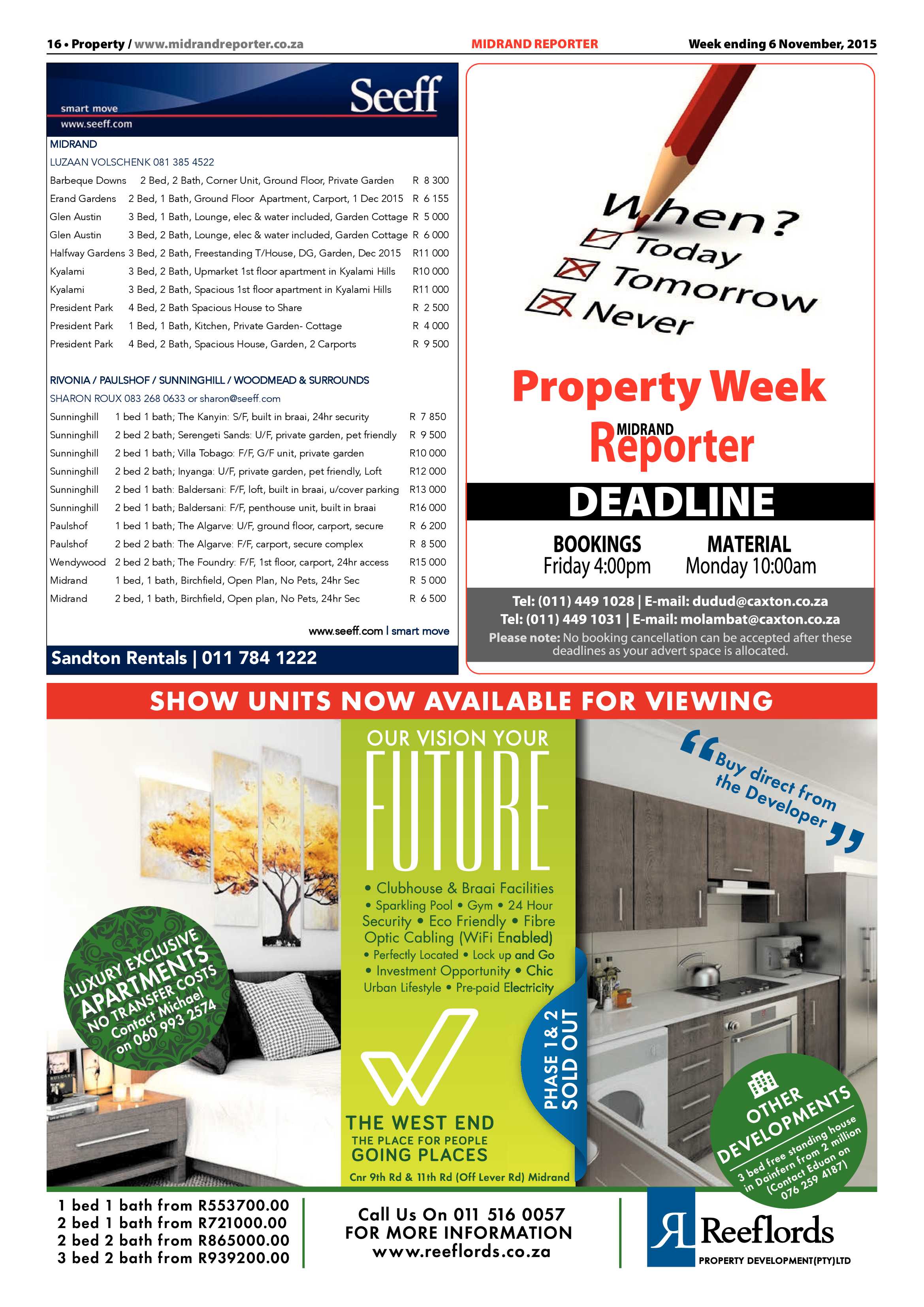 Midrand Reporter 06 November 2015 page 16