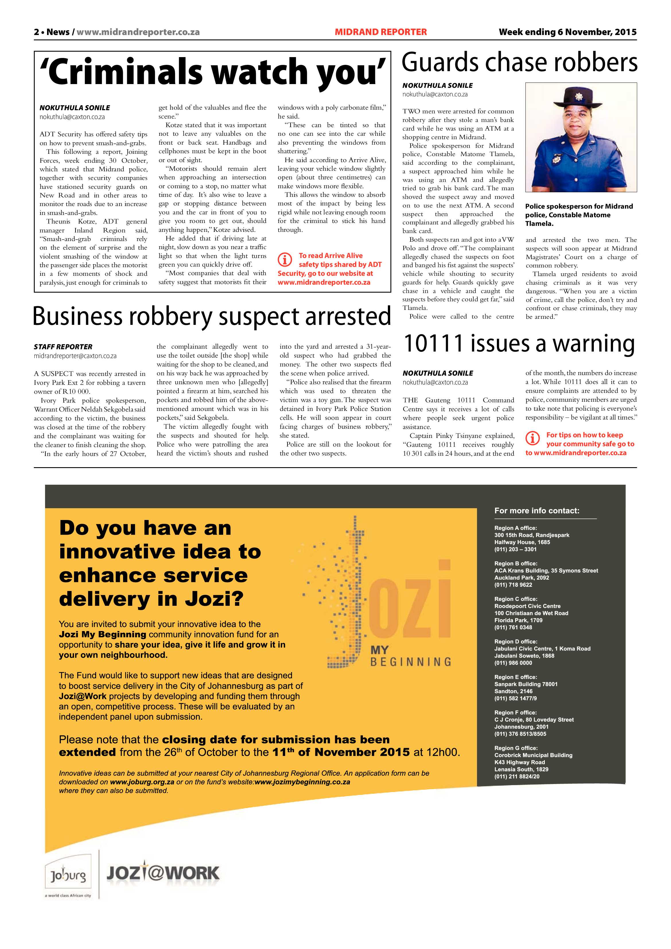 Midrand Reporter 06 November 2015 page 2