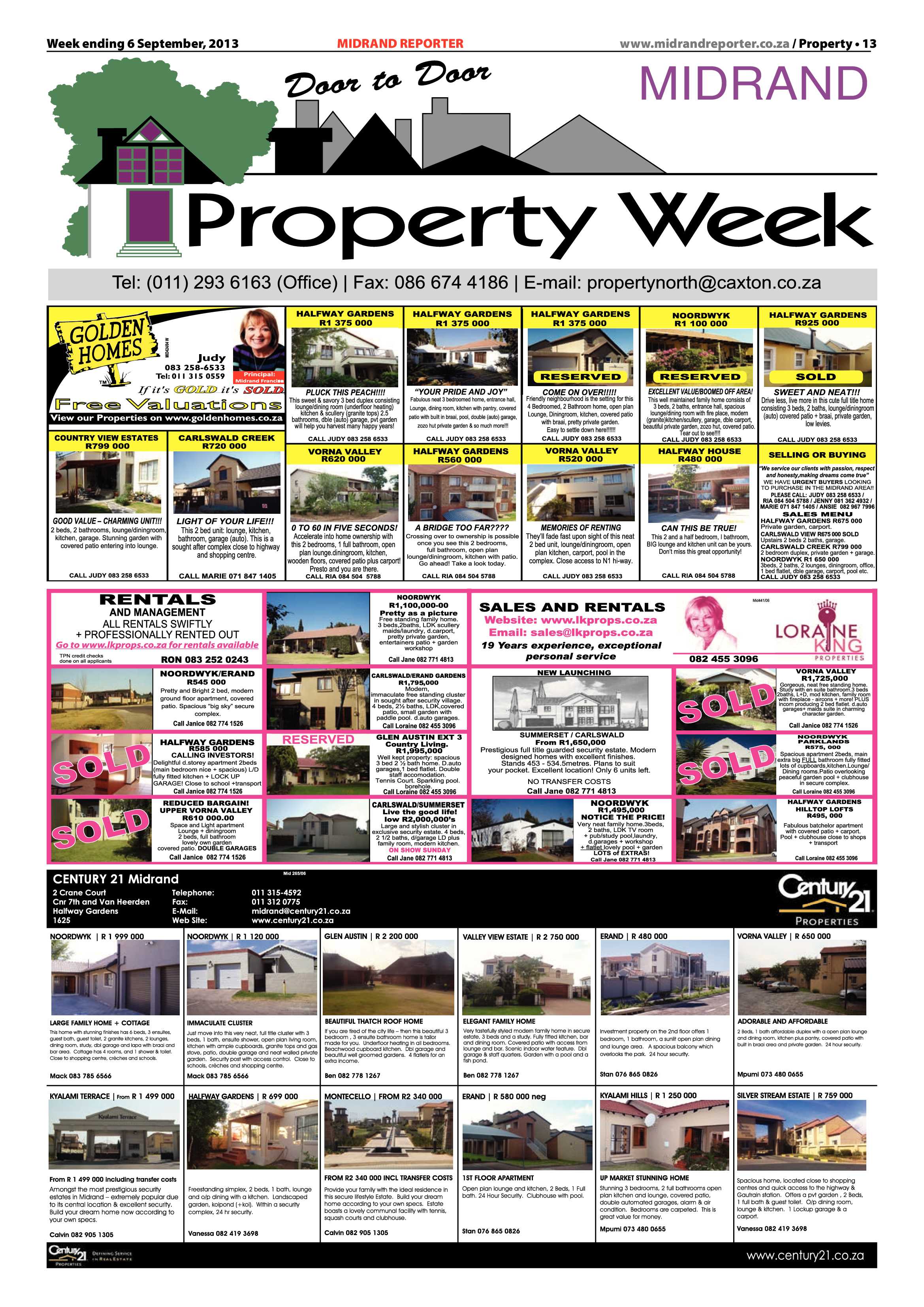 Midrand Reporter 06 September 2013 page 13