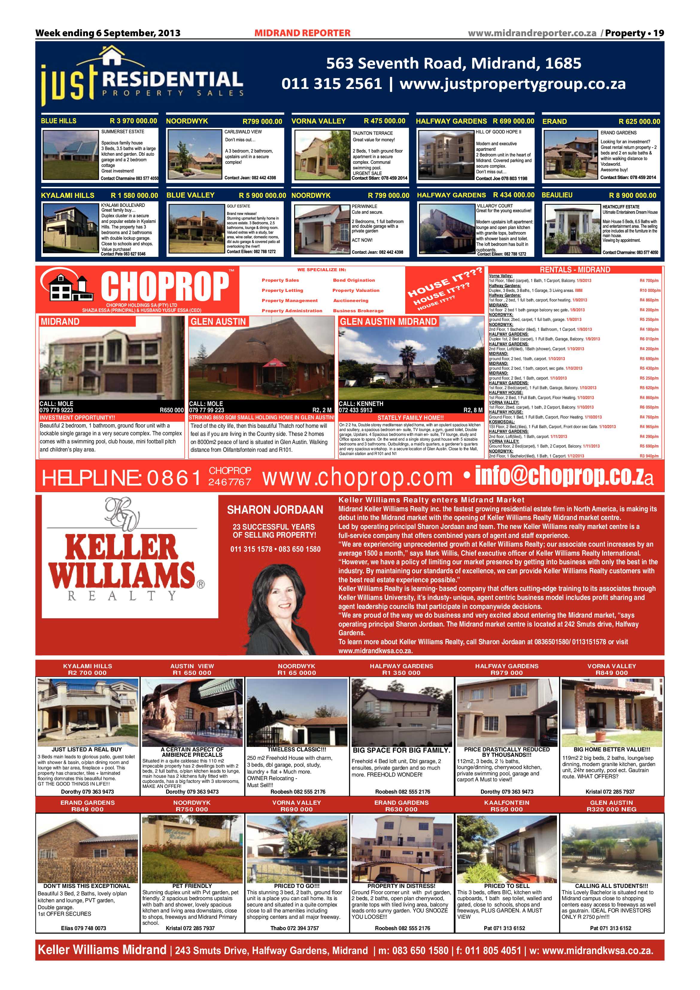 Midrand Reporter 06 September 2013 page 19