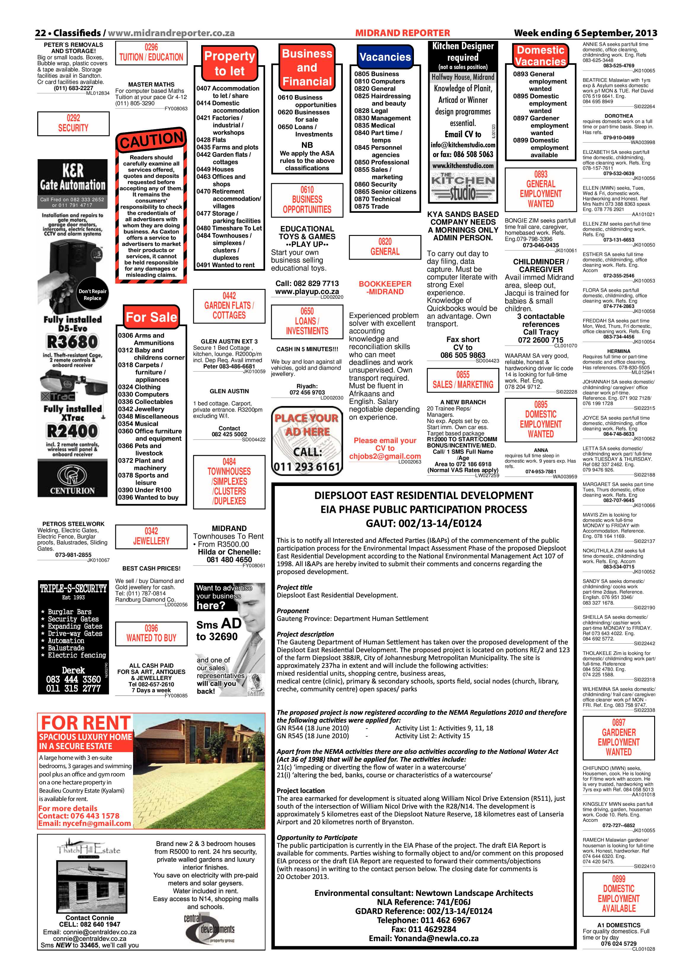 Midrand Reporter 06 September 2013 page 22
