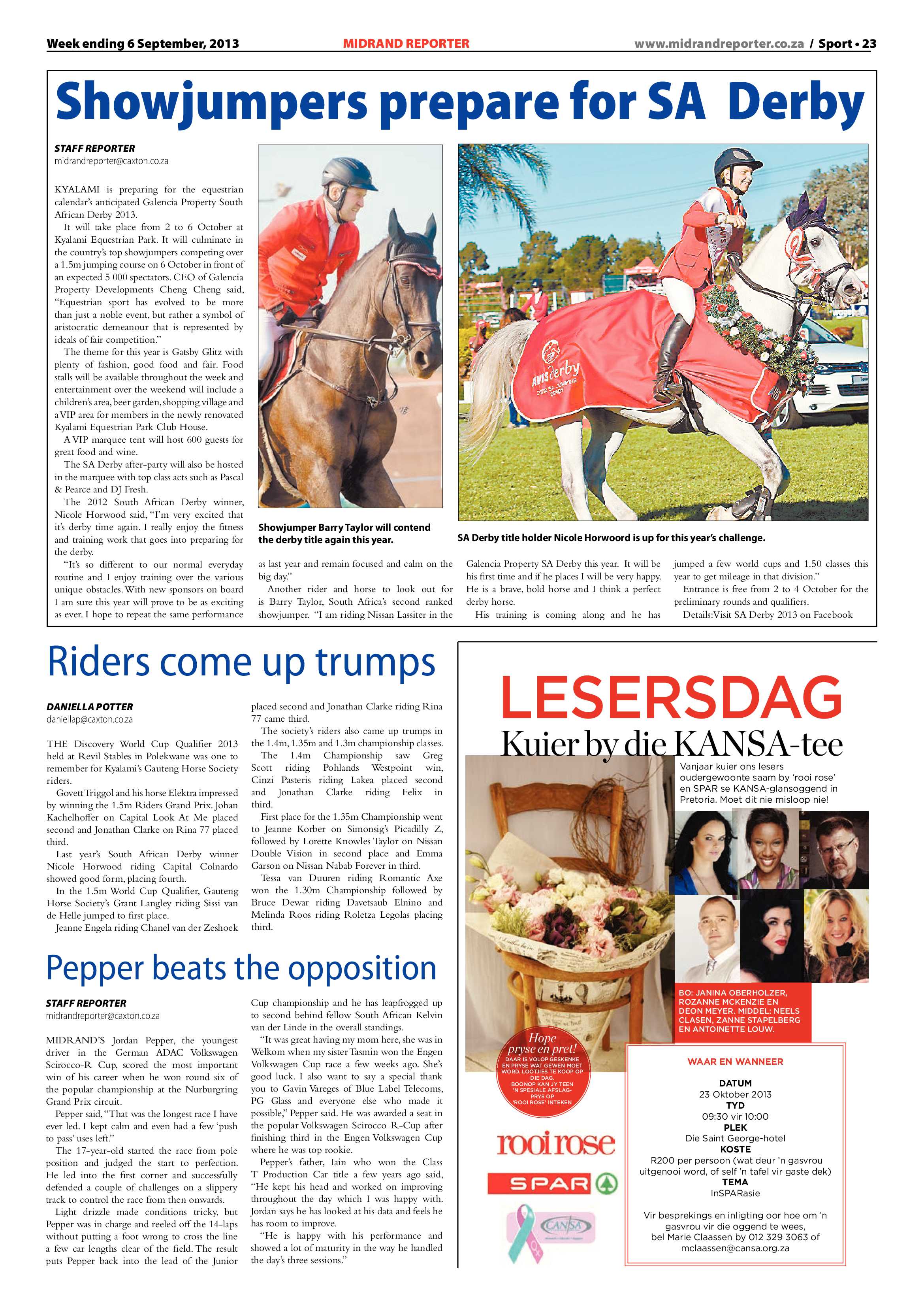 Midrand Reporter 06 September 2013 page 23
