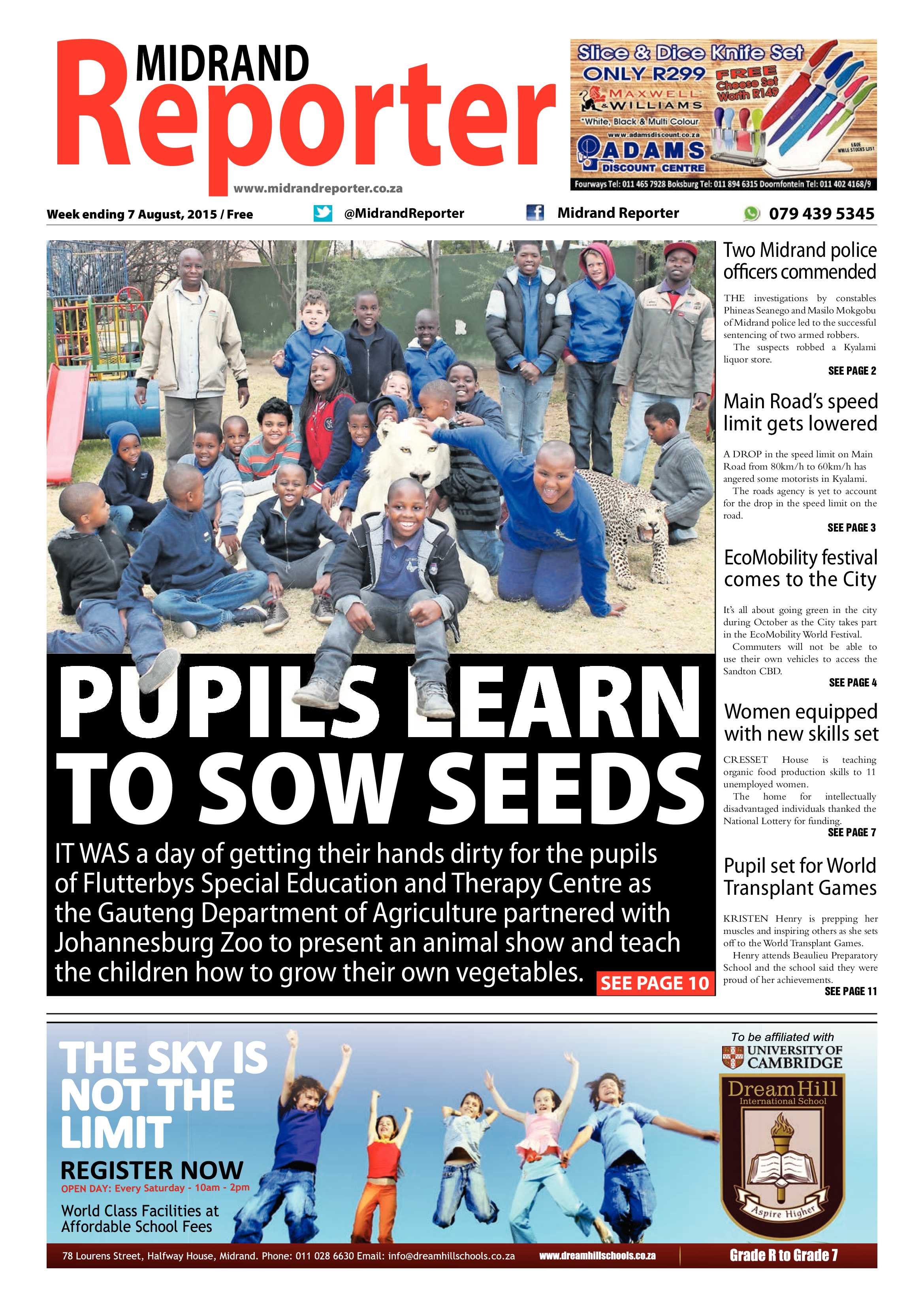 Midrand Reporter 07 August 2015 page 1