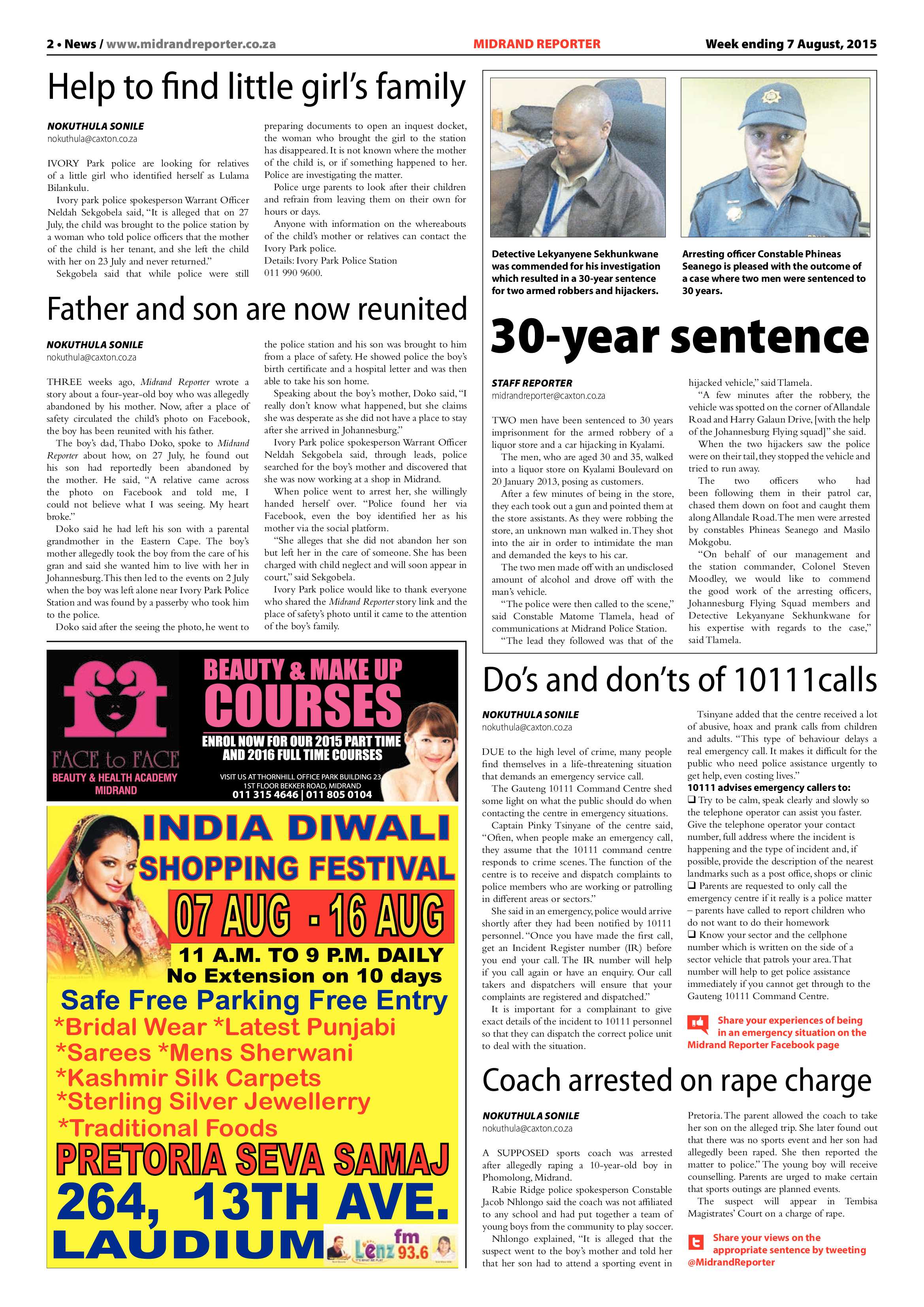 Midrand Reporter 07 August 2015 page 2
