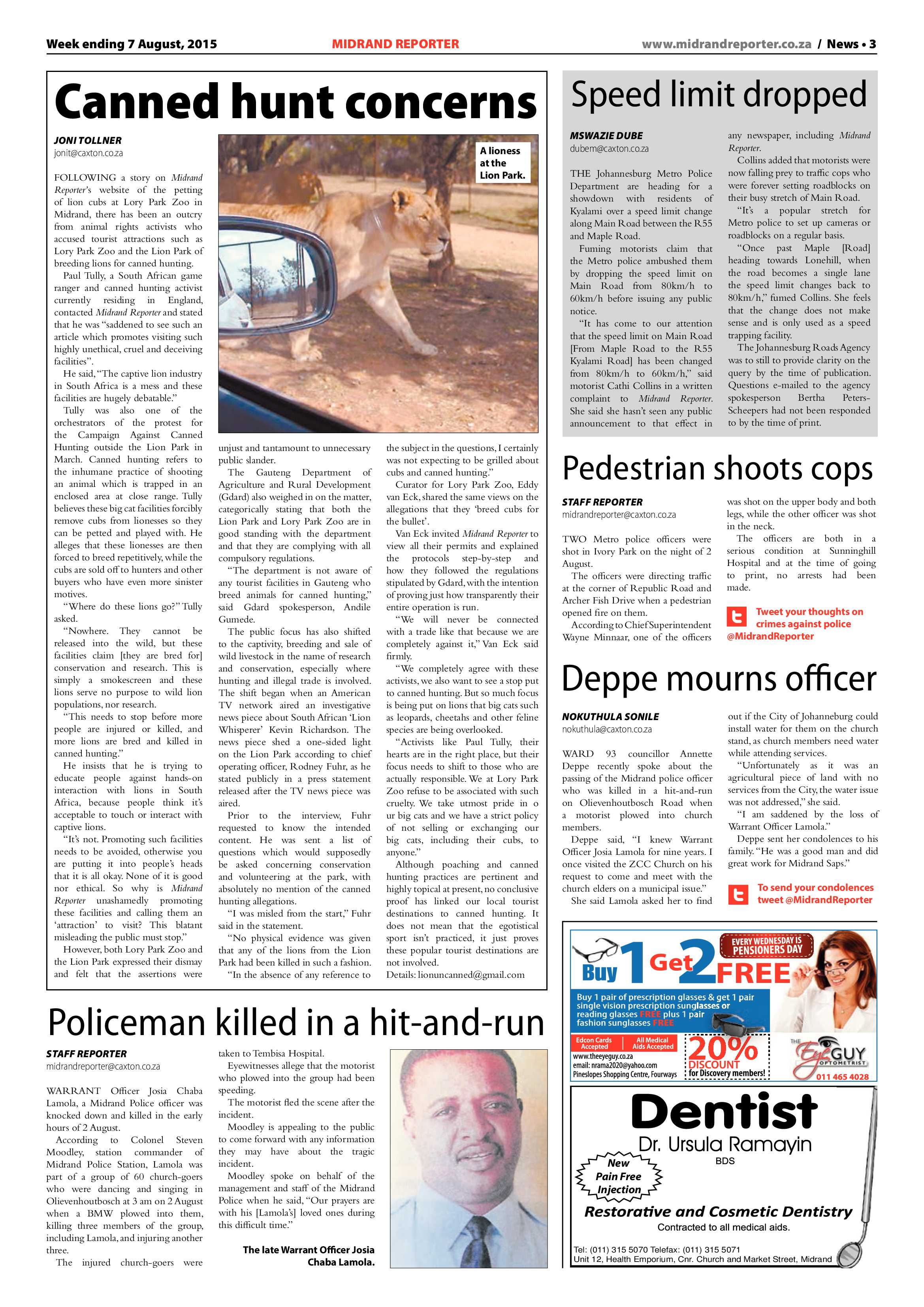 Midrand Reporter 07 August 2015 page 3