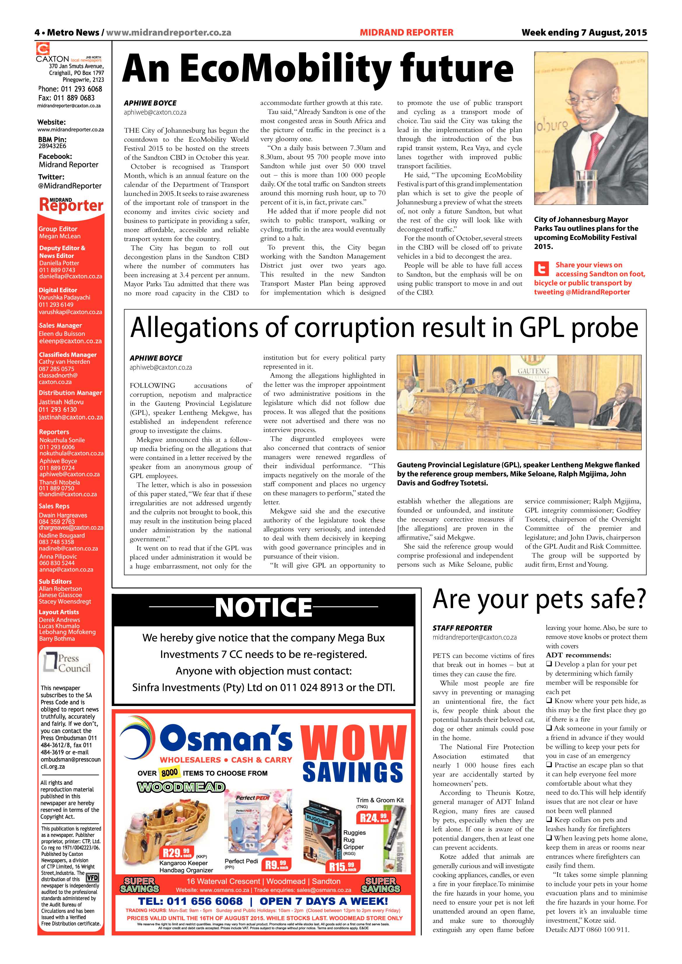 Midrand Reporter 07 August 2015 page 4