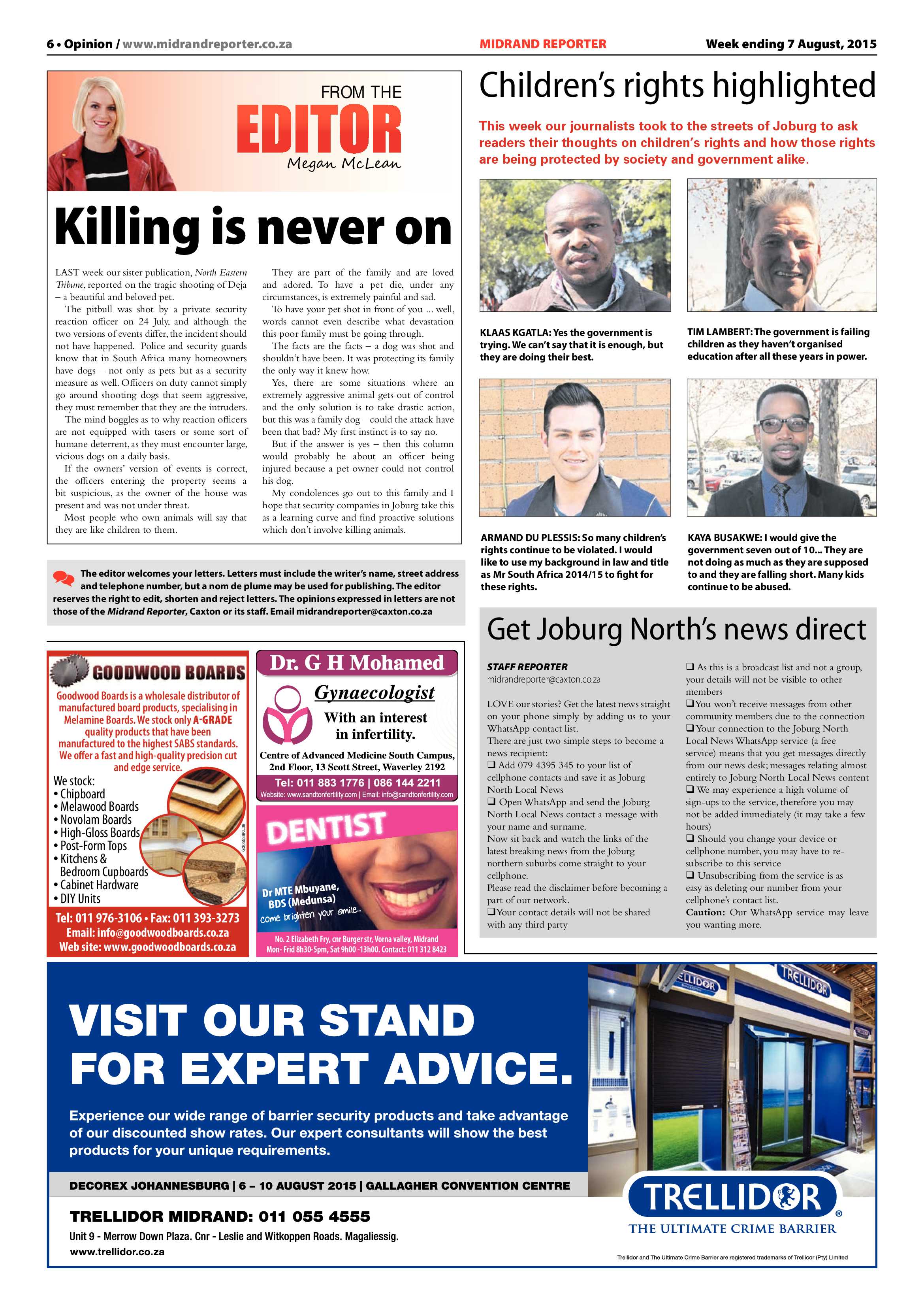 Midrand Reporter 07 August 2015 page 6