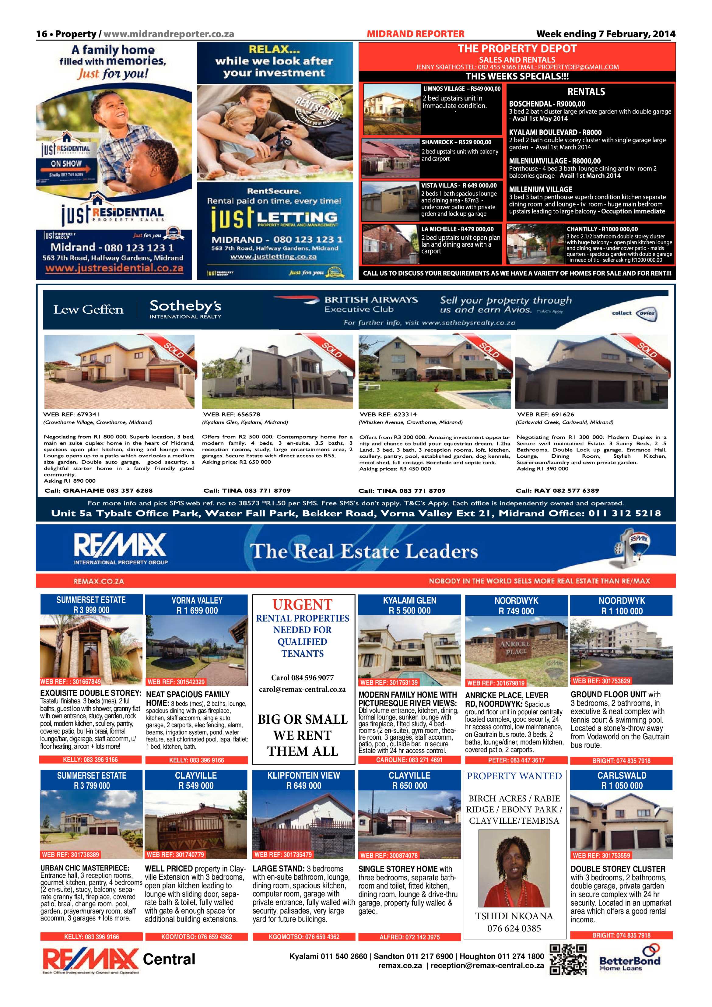 Midrand Reporter 07 February 2014 page 16