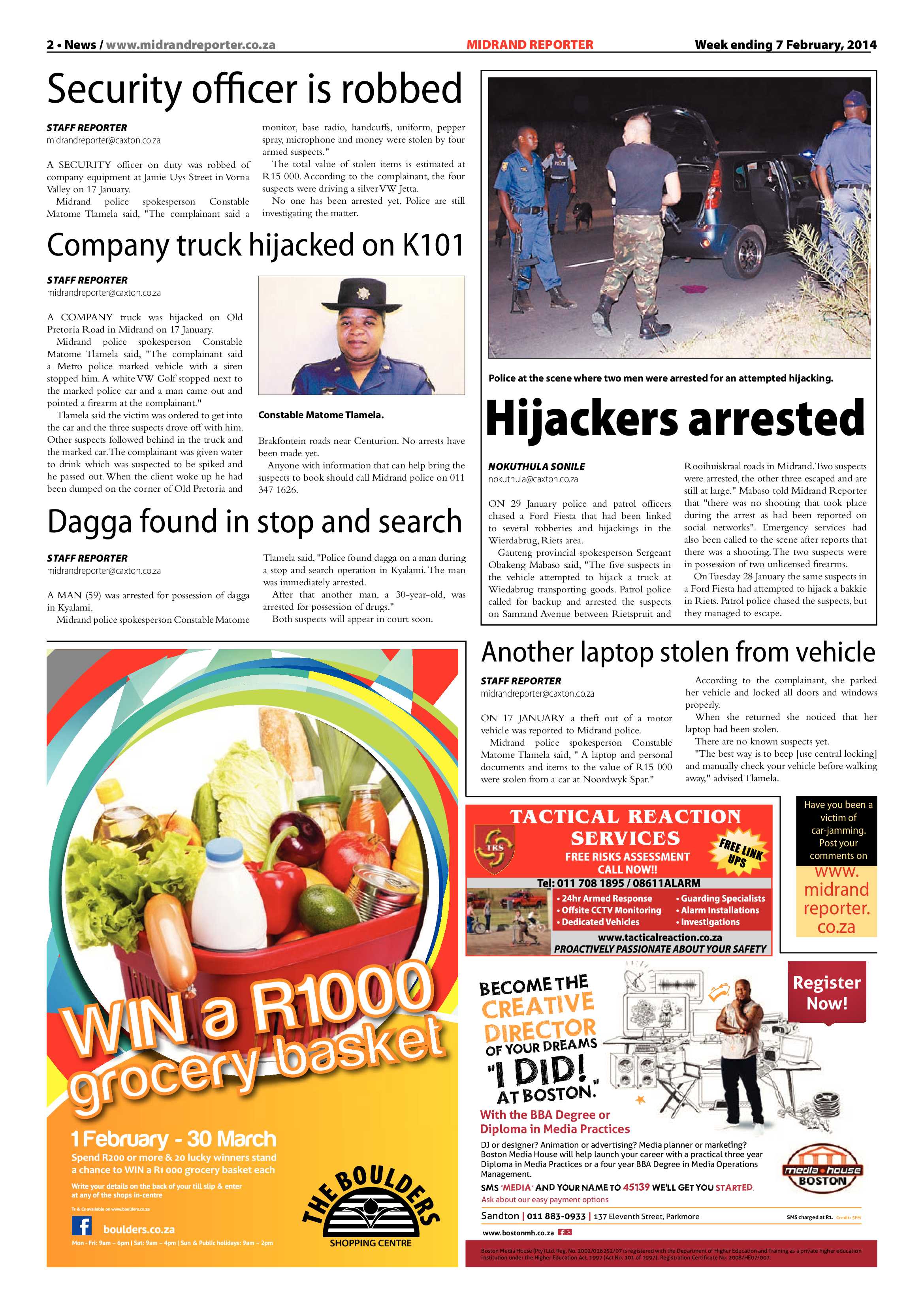 Midrand Reporter 07 February 2014 page 2
