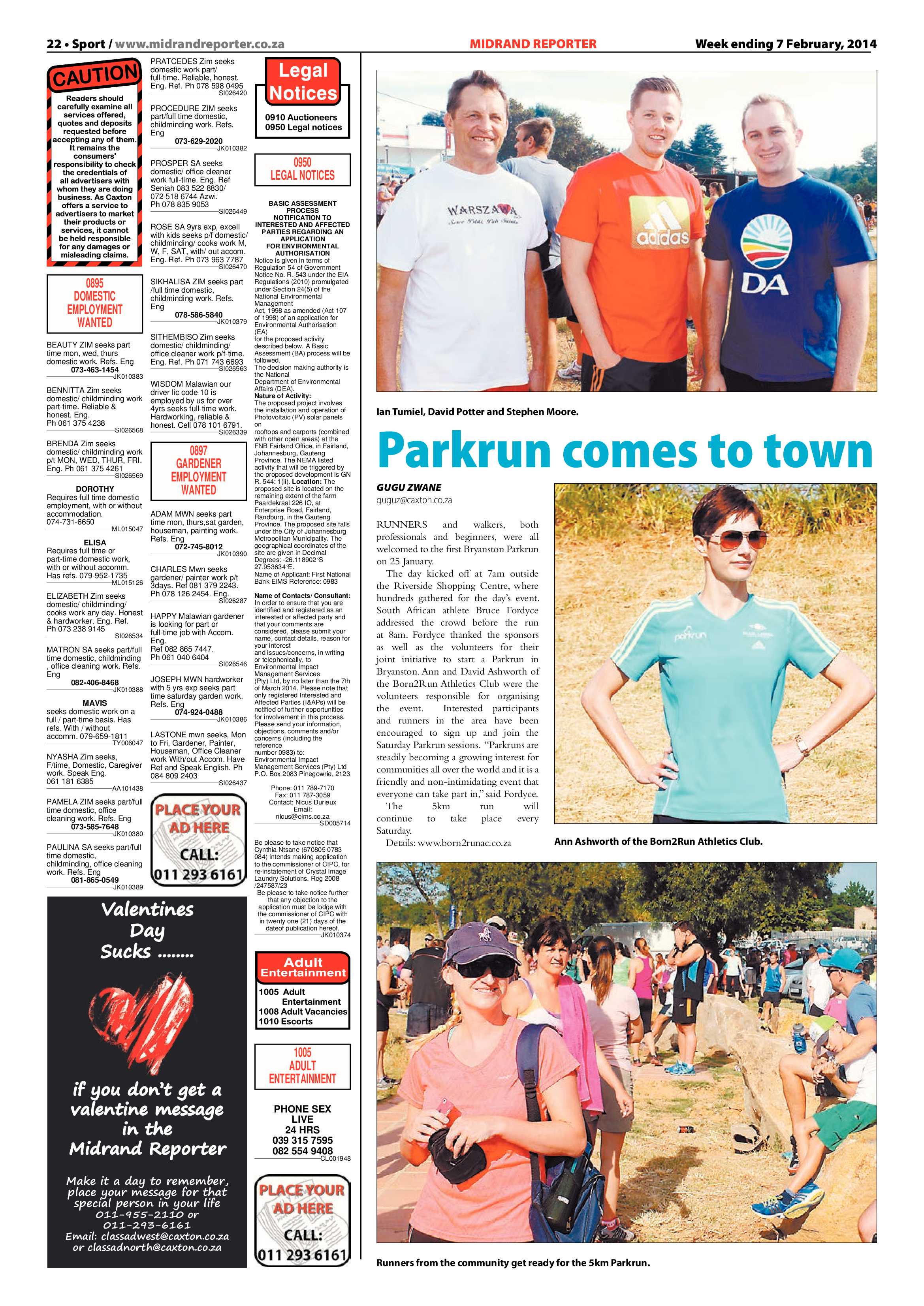 Midrand Reporter 07 February 2014 page 22