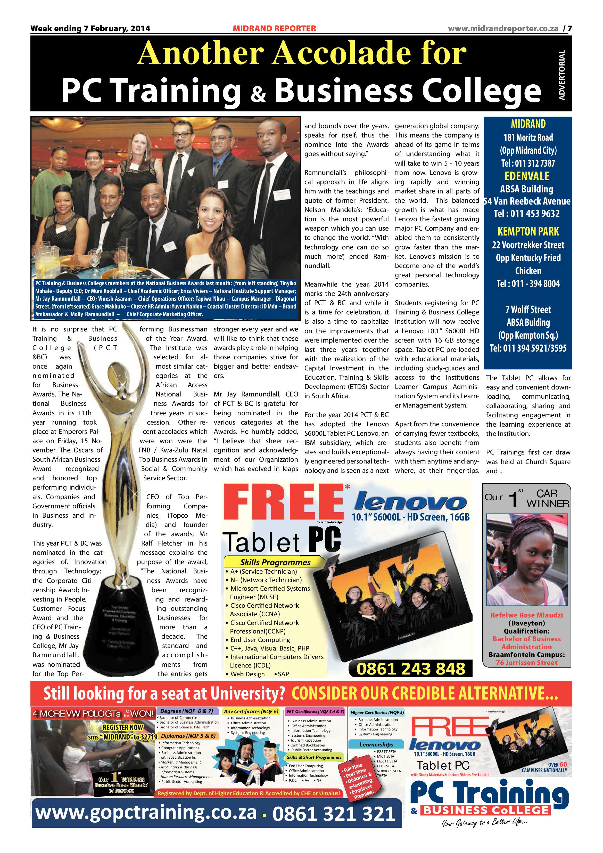 Midrand Reporter 07 February 2014 page 7