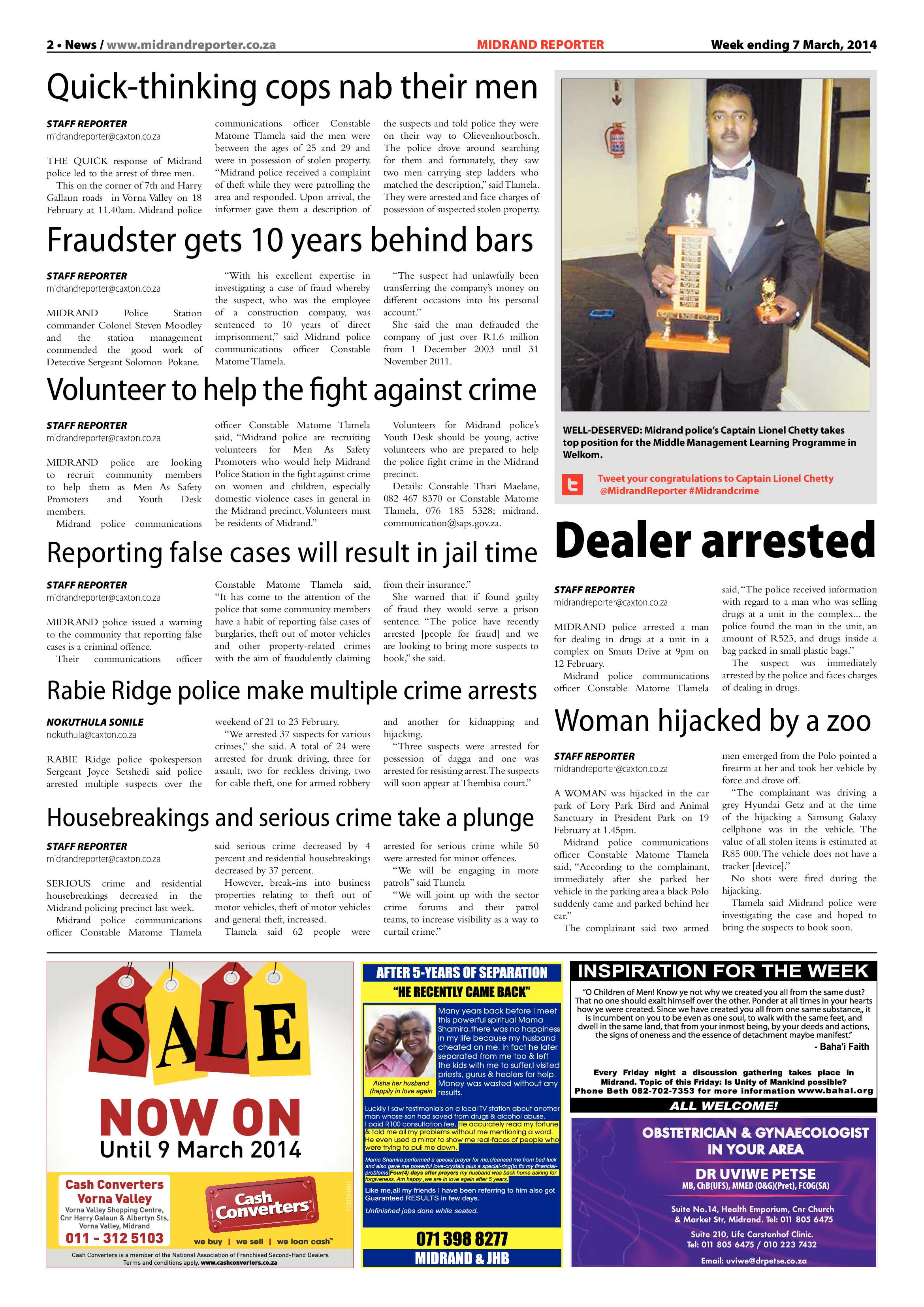 Midrand Reporter 07 March 2014 page 2