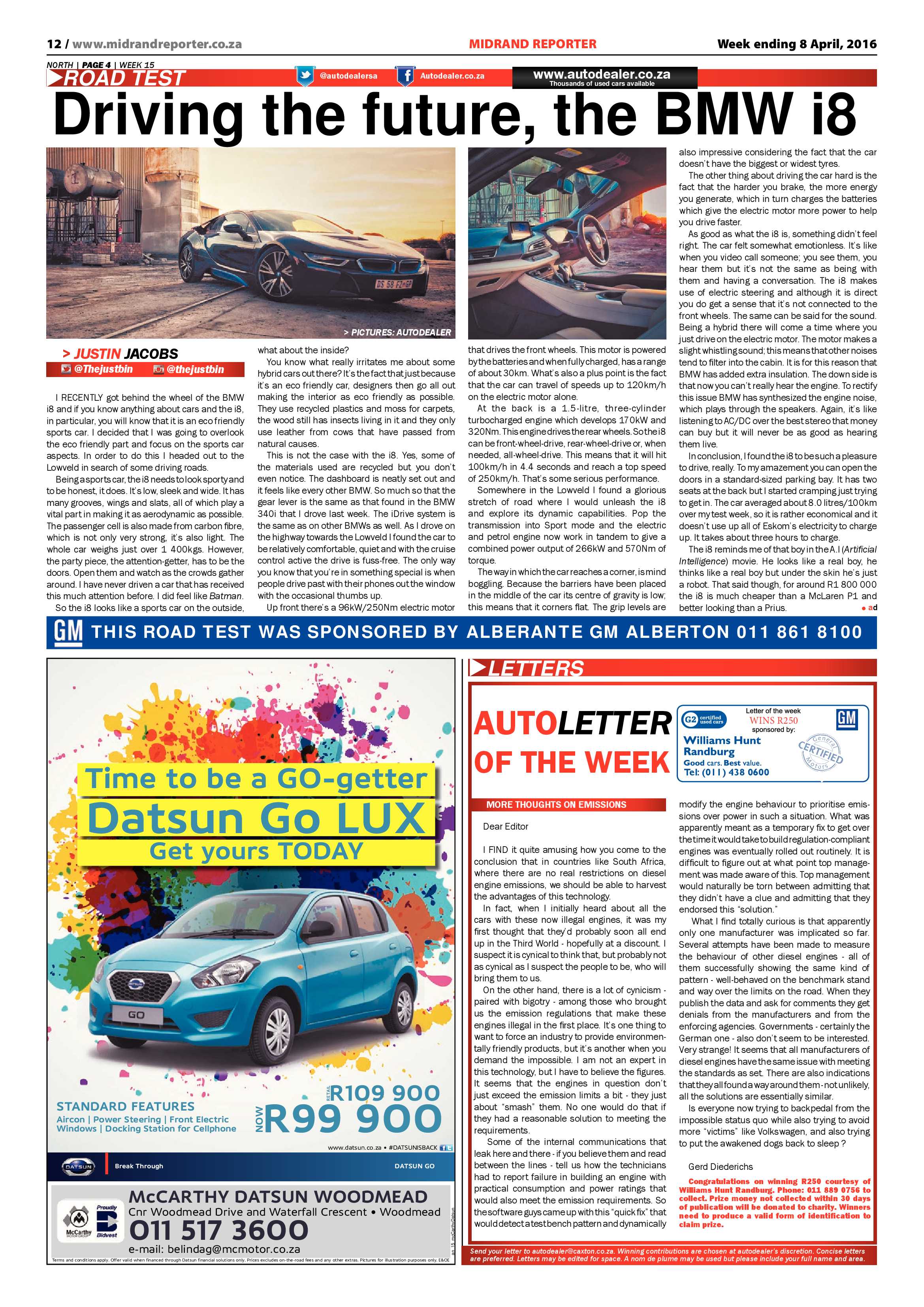 Midrand Reporter 08 April 2016 page 12