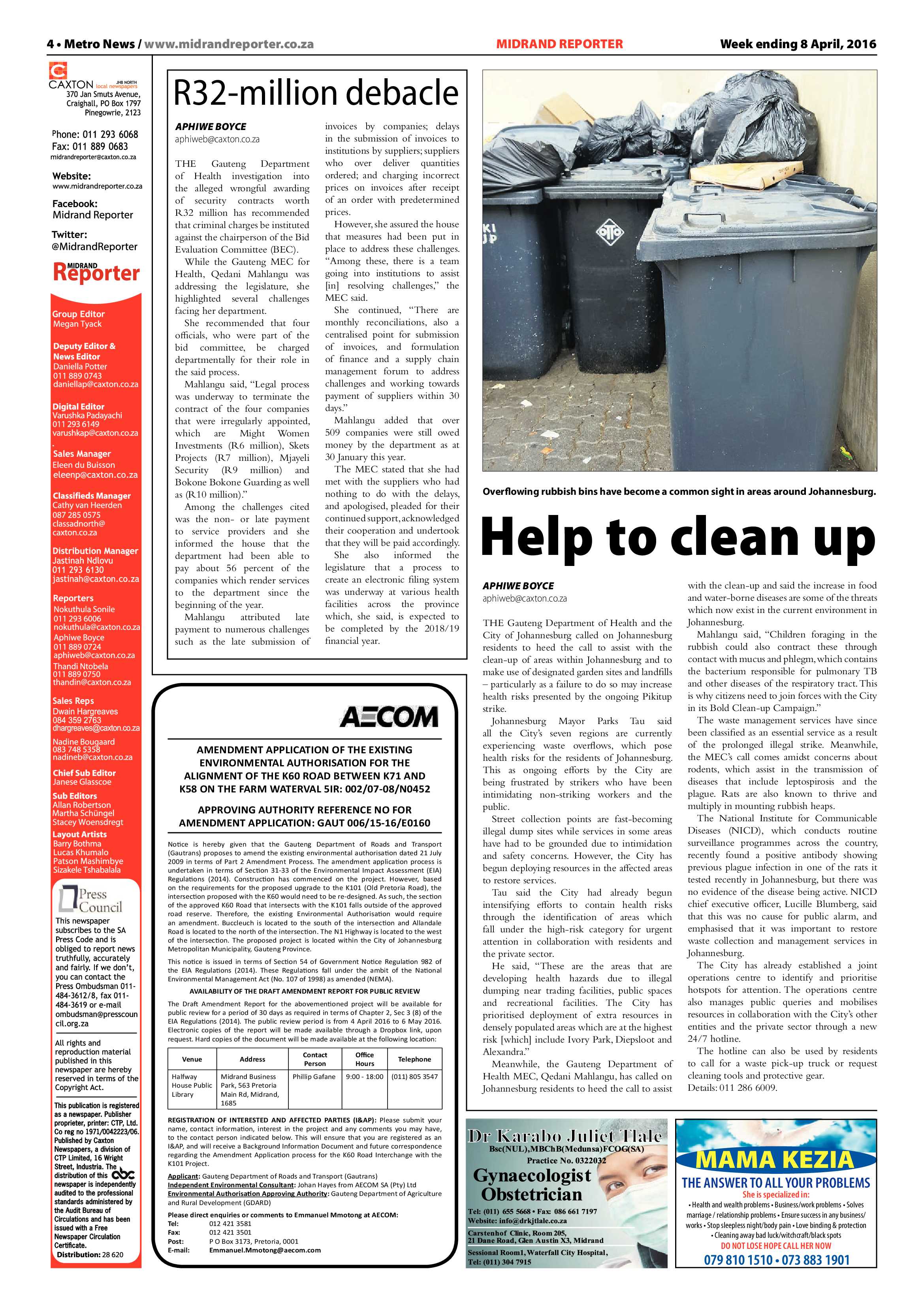 Midrand Reporter 08 April 2016 page 4
