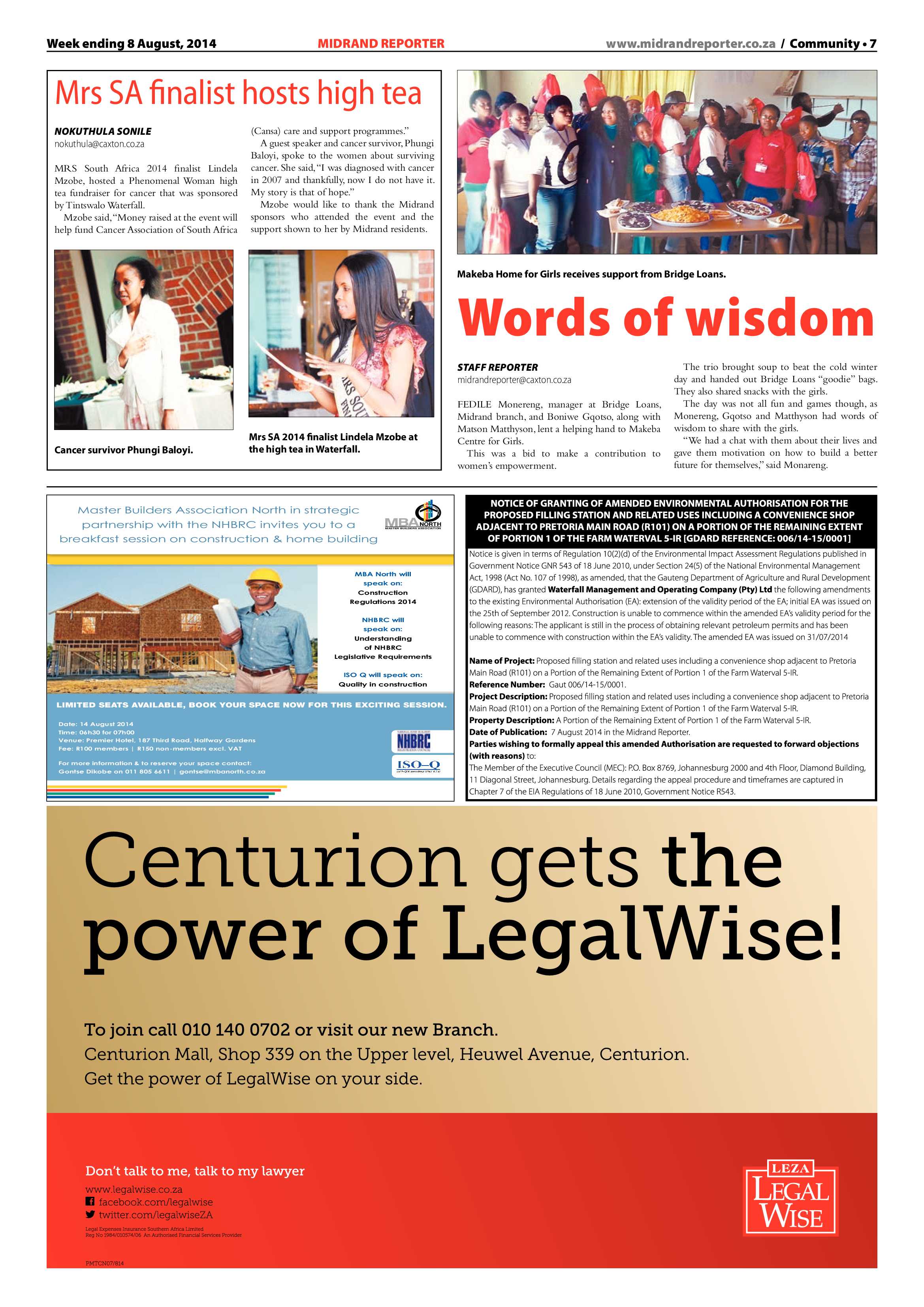 Midrand Reporter 08 August 2014 page 7