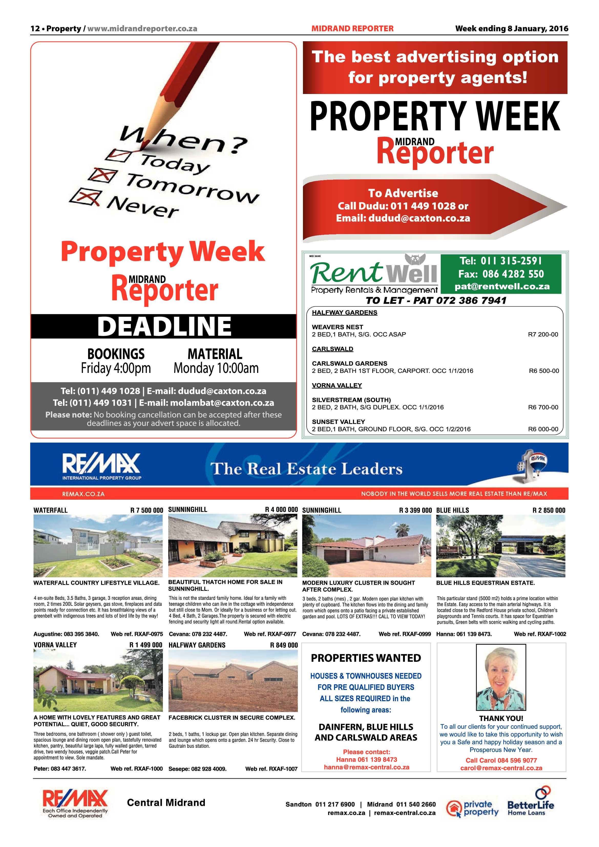 Midrand Reporter 08 January 2015 page 12