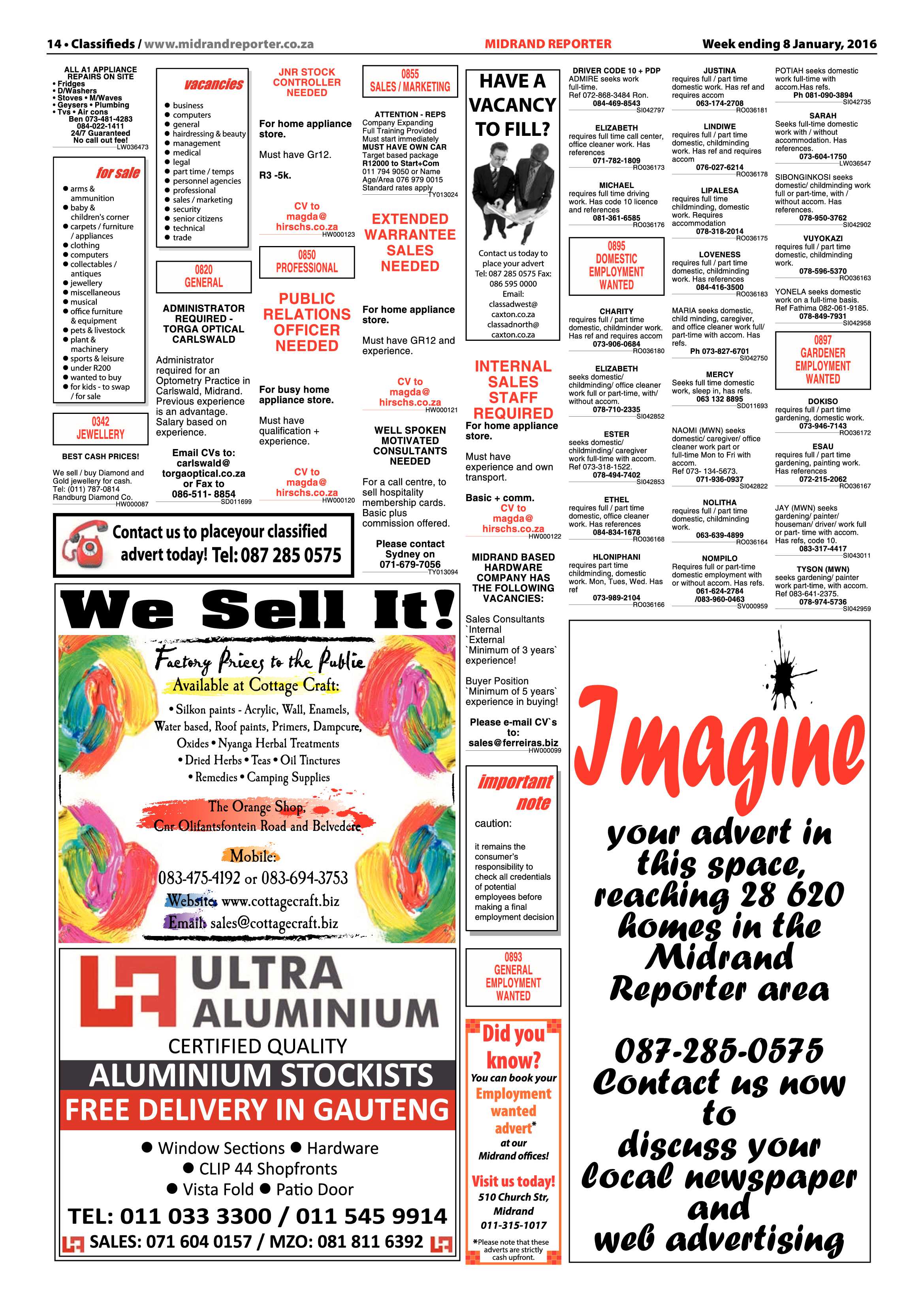 Midrand Reporter 08 January 2015 page 14