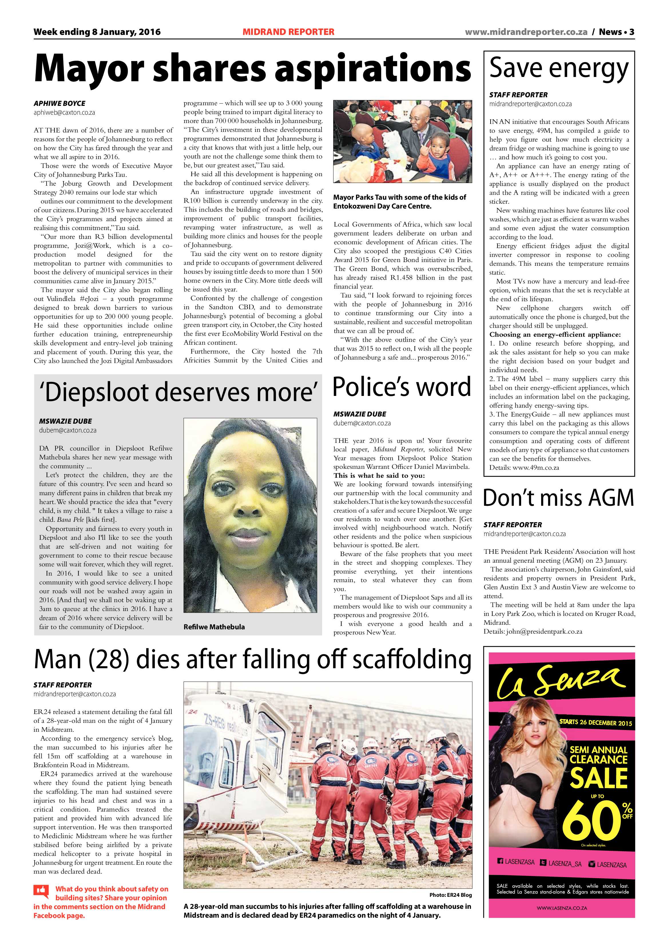Midrand Reporter 08 January 2015 page 3