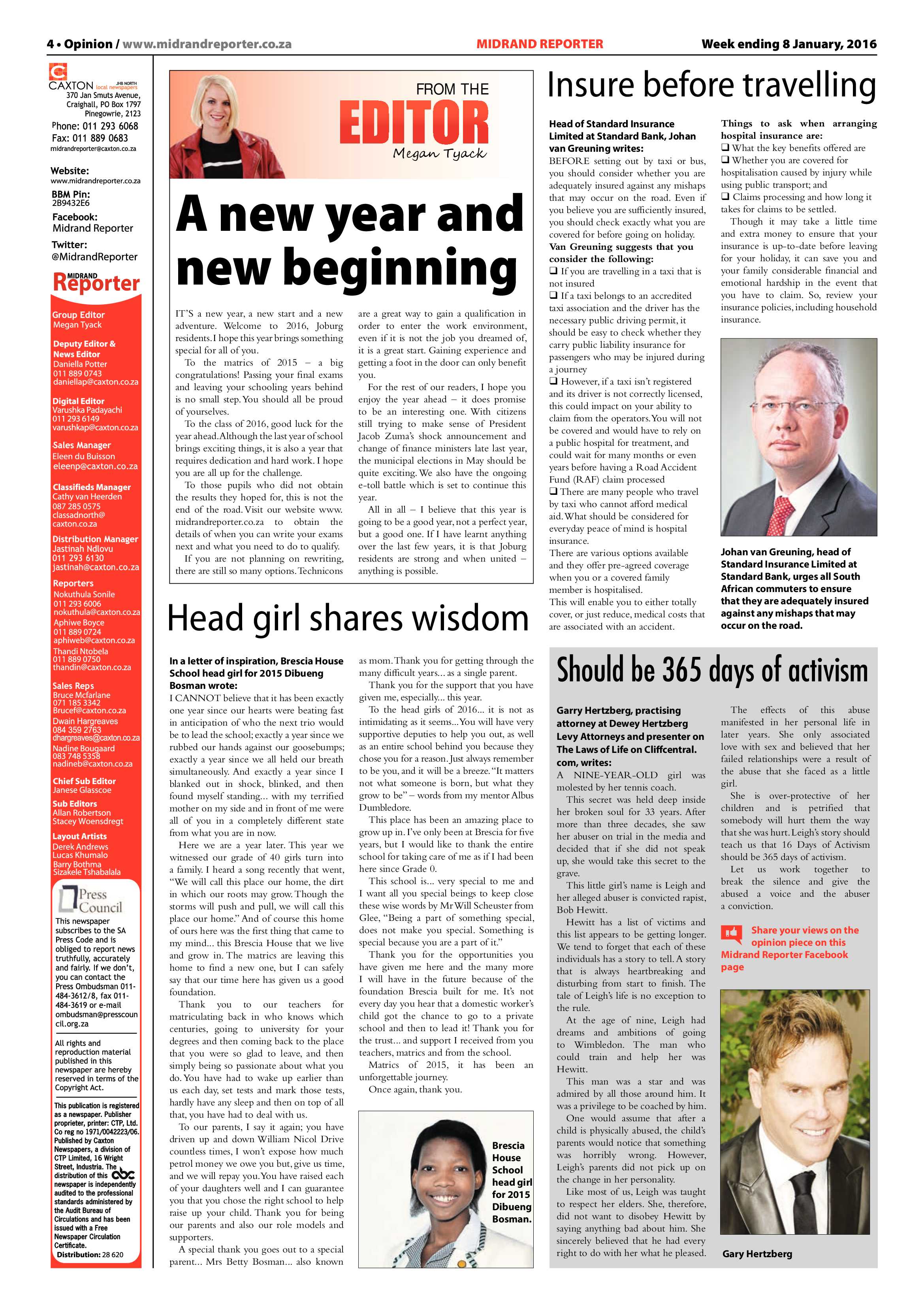 Midrand Reporter 08 January 2015 page 4