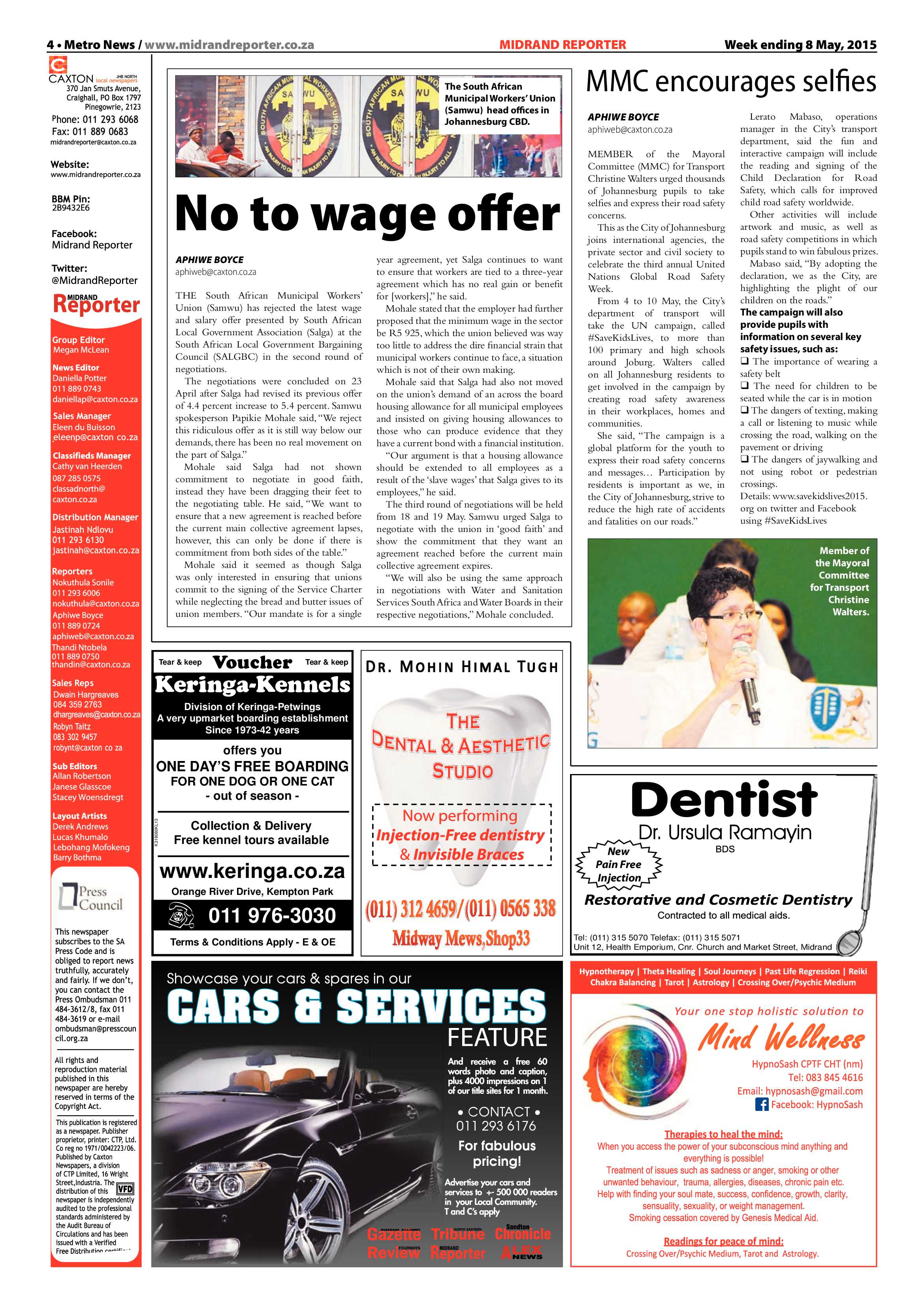 Midrand Reporter 08 May 2015 page 4