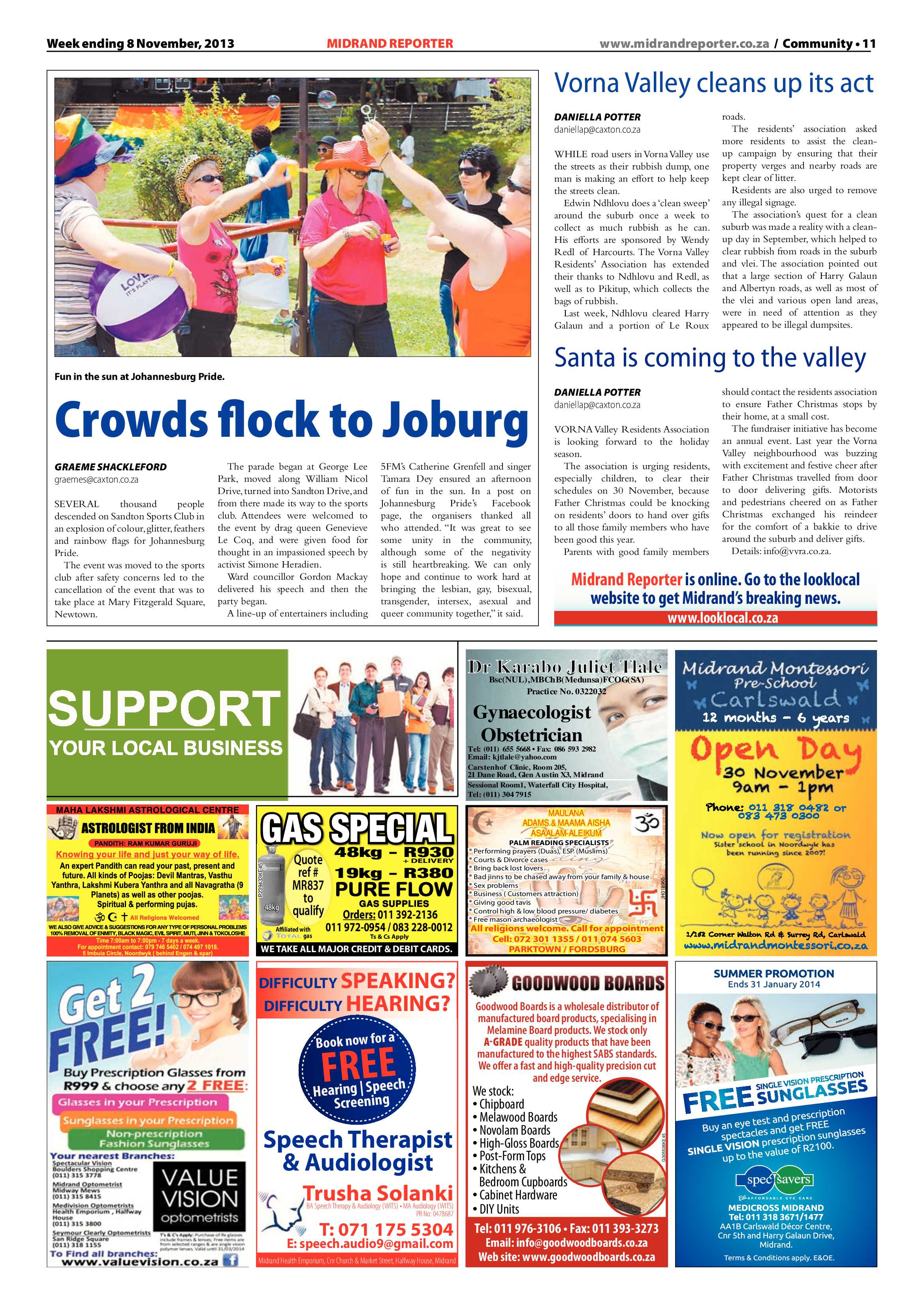 Midrand Reporter 08 November 2013 page 11