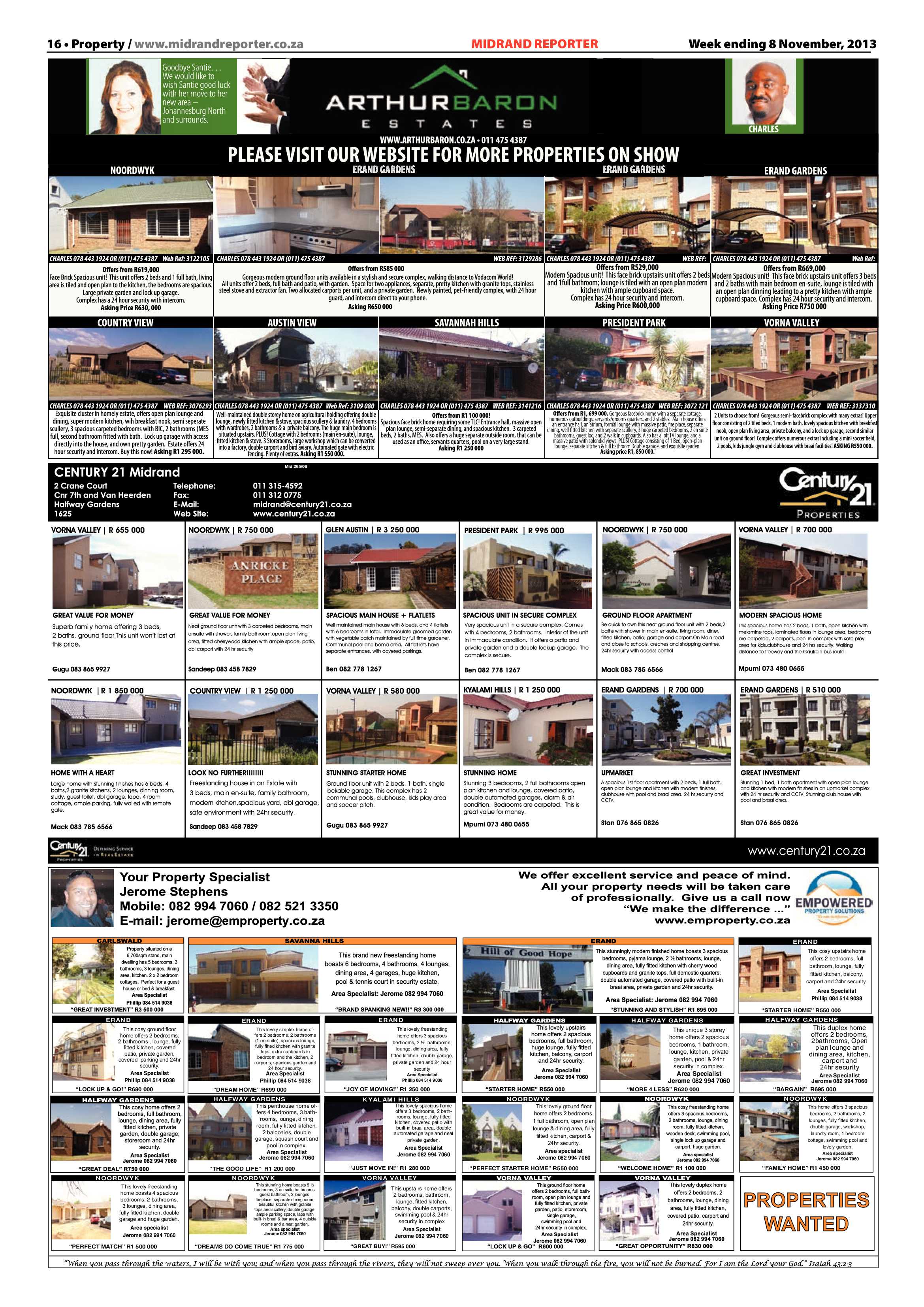 Midrand Reporter 08 November 2013 page 16