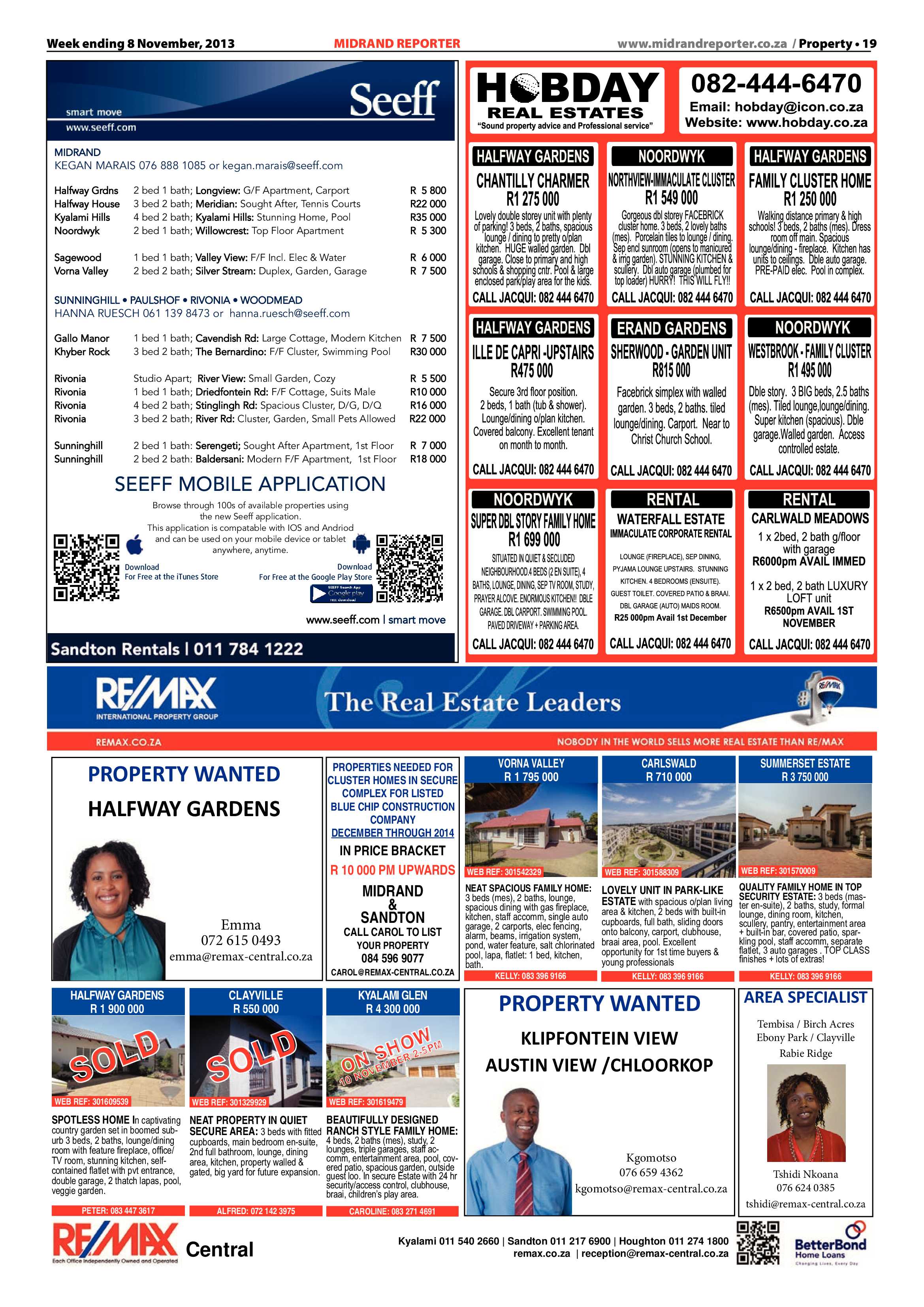 Midrand Reporter 08 November 2013 page 19