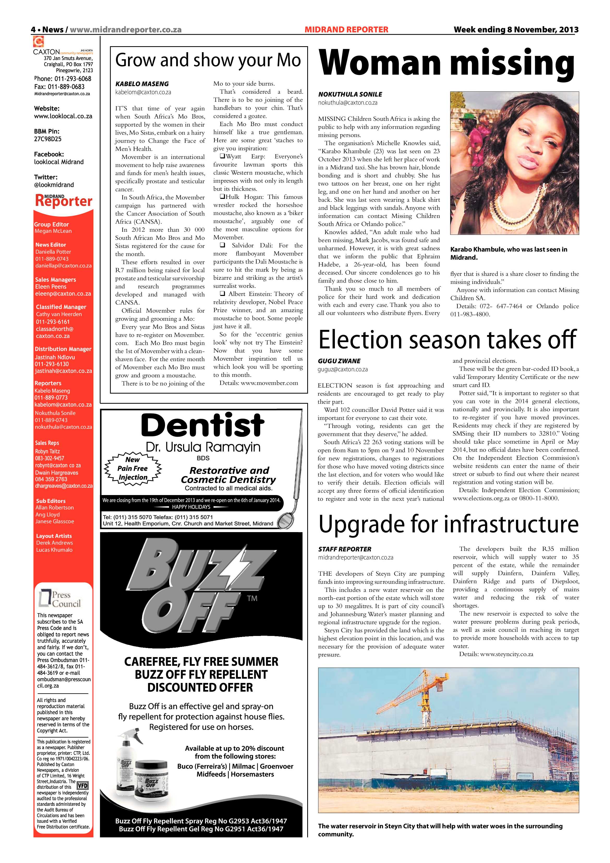 Midrand Reporter 08 November 2013 page 4