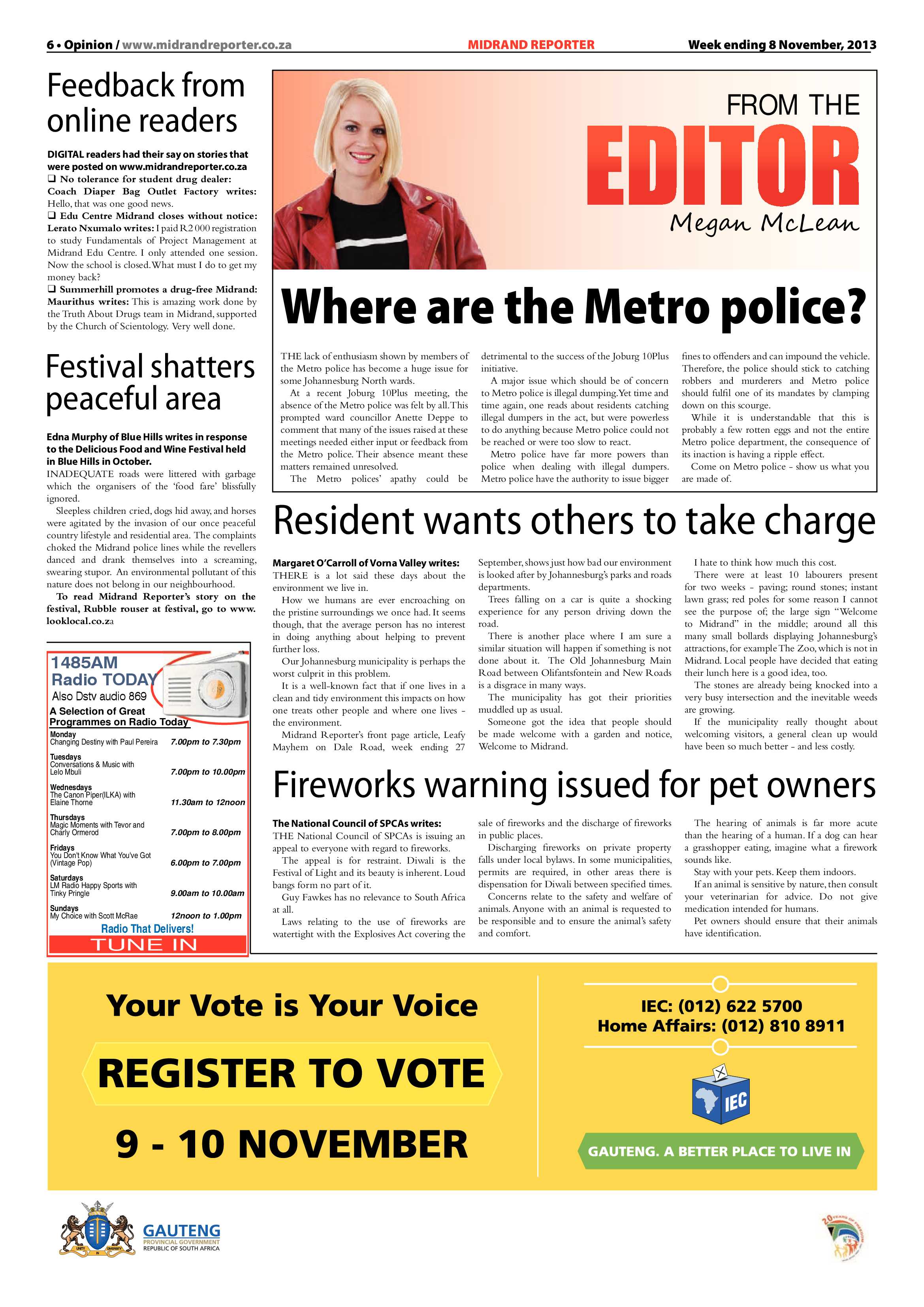 Midrand Reporter 08 November 2013 page 6