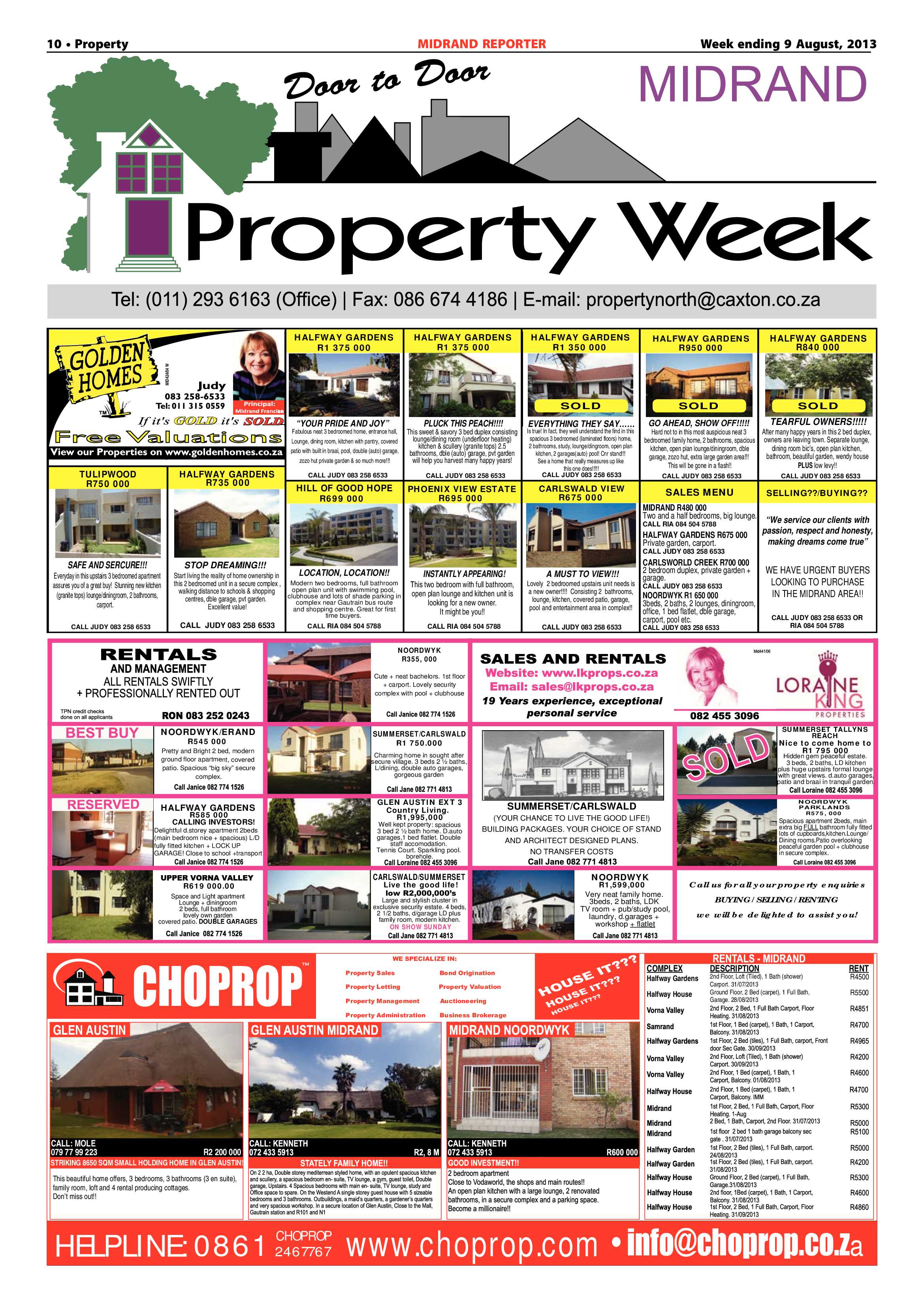 Midrand Reporter 09 August 2013 page 10
